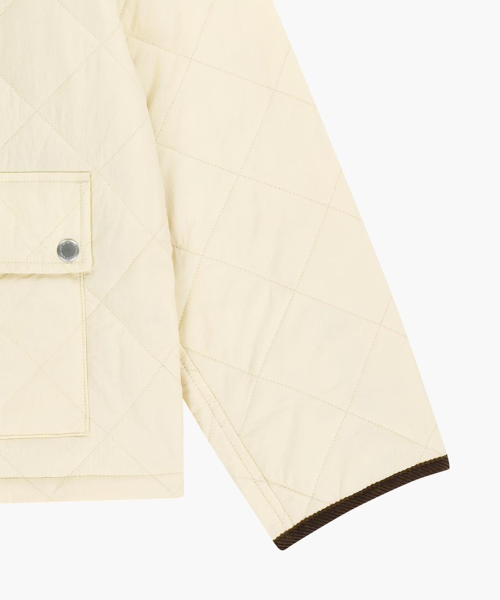 Marithe & Francois Girbaud - Corduroy Collar Quilted Jacket (Ivory) product image 12 | TRAB K-Fashion Australia
