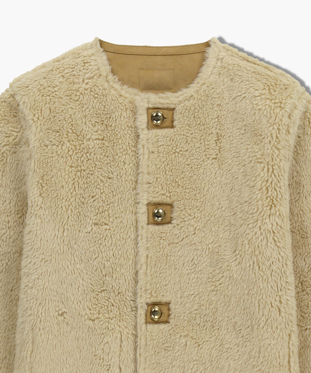 Marithe & Francois Girbaud - Reversible Shearling Jacket (Beige) product image 15 | TRAB K-Fashion Australia