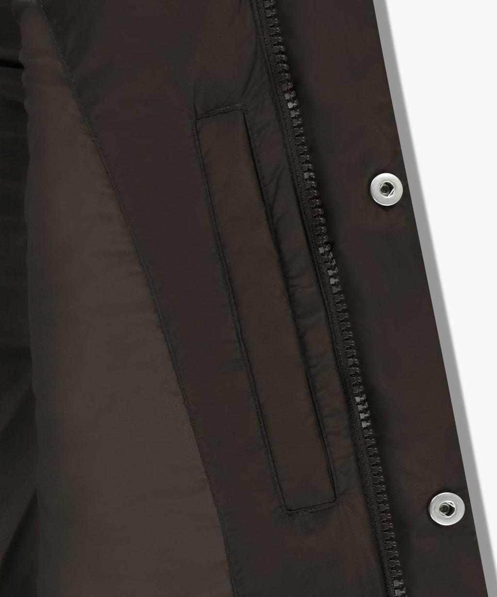 Marithe & Francois Girbaud - Classic Logo Crop Down Vest (Dark Brown) product image 12 | TRAB K-Fashion Australia