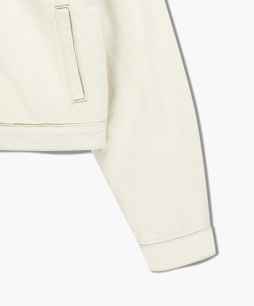 Marithe & Francois Girbaud - Crop Shearling Denim Jacket (Ecru) product image 12 | TRAB K-Fashion Australia