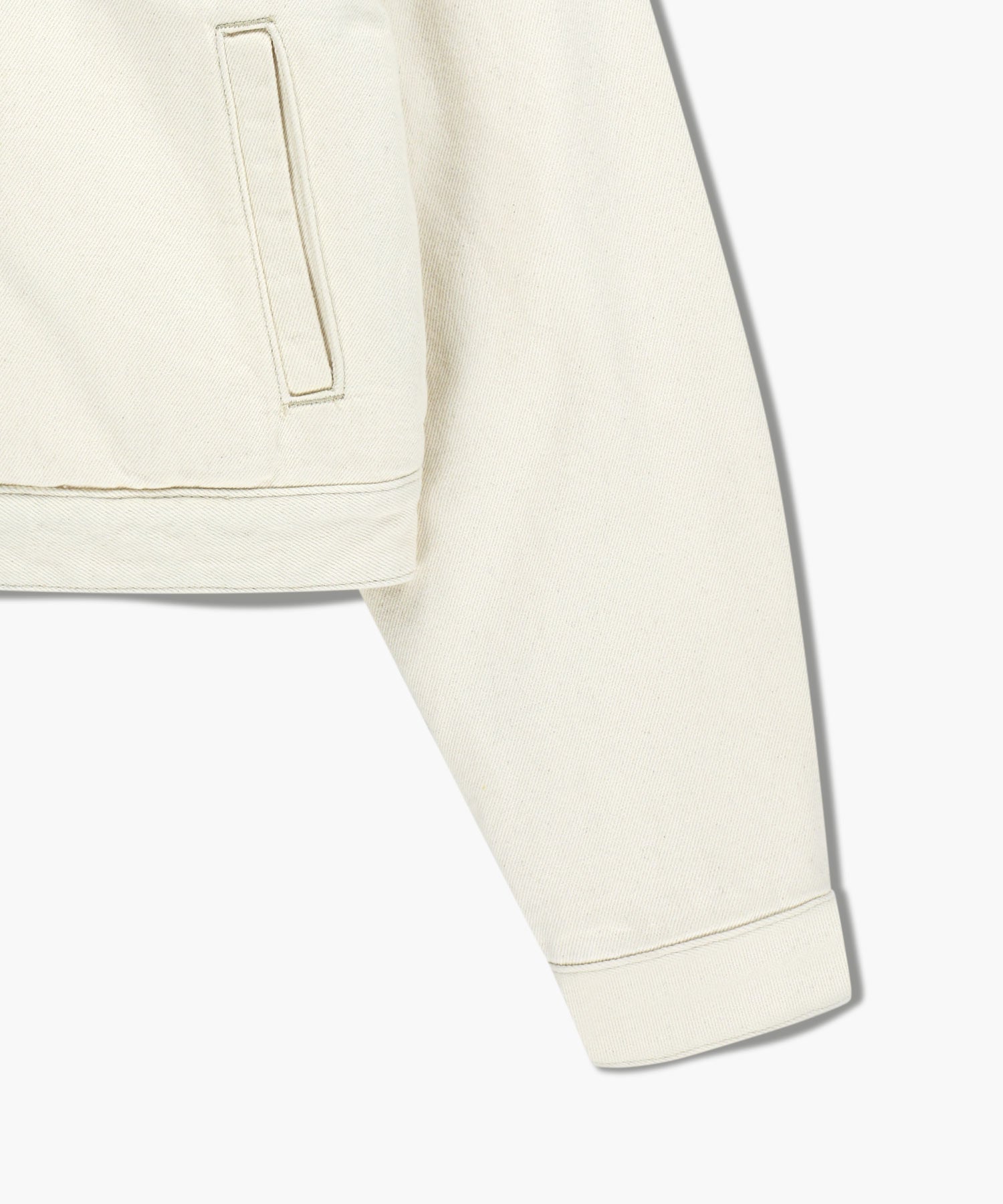 Marithe & Francois Girbaud - Crop Shearling Denim Jacket (Ecru) product image 12 | TRAB K-Fashion Australia
