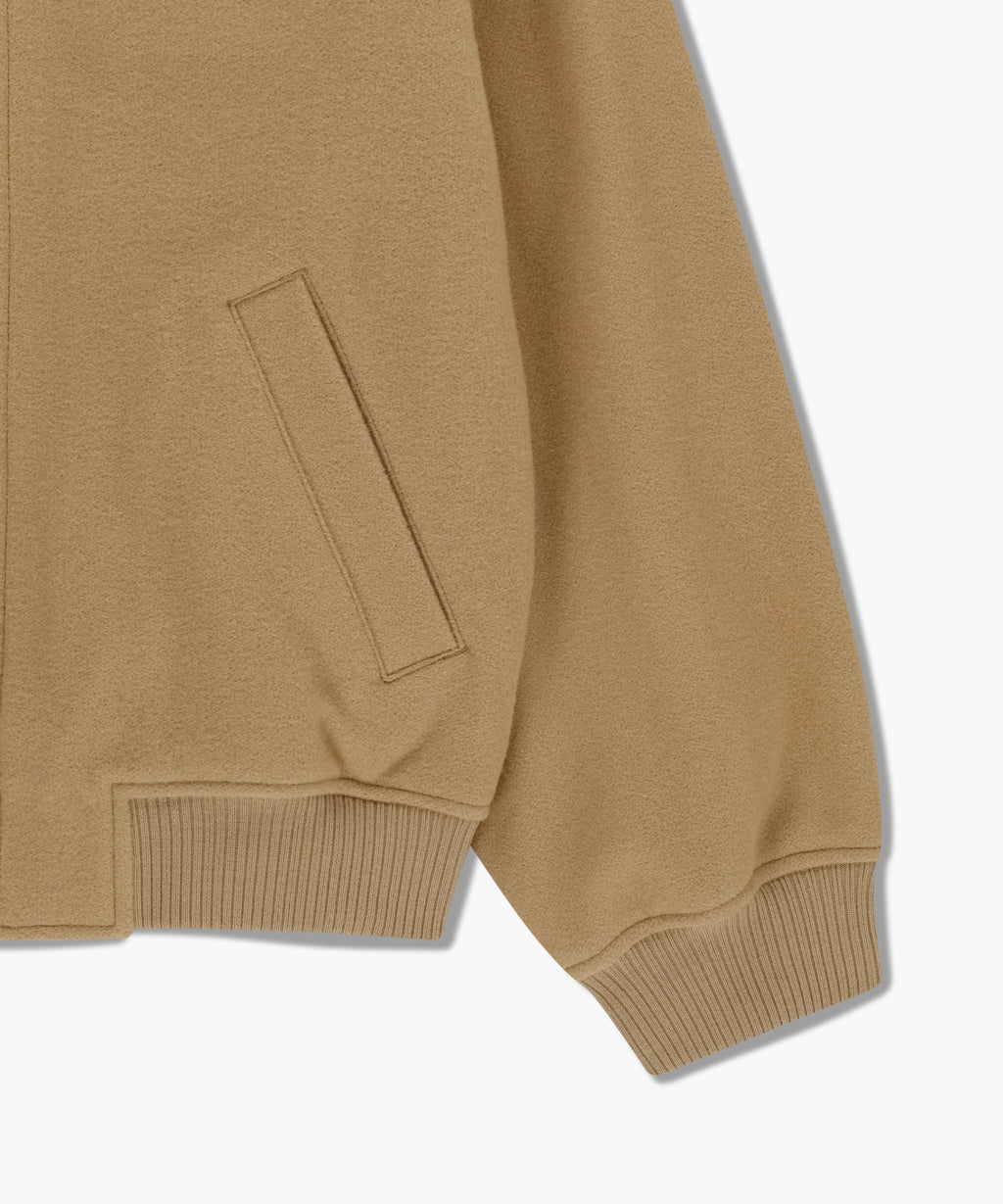 Marithe & Francois Girbaud - Wool Collar Varsity Jacket (Beige) product image 12 | TRAB K-Fashion Australia