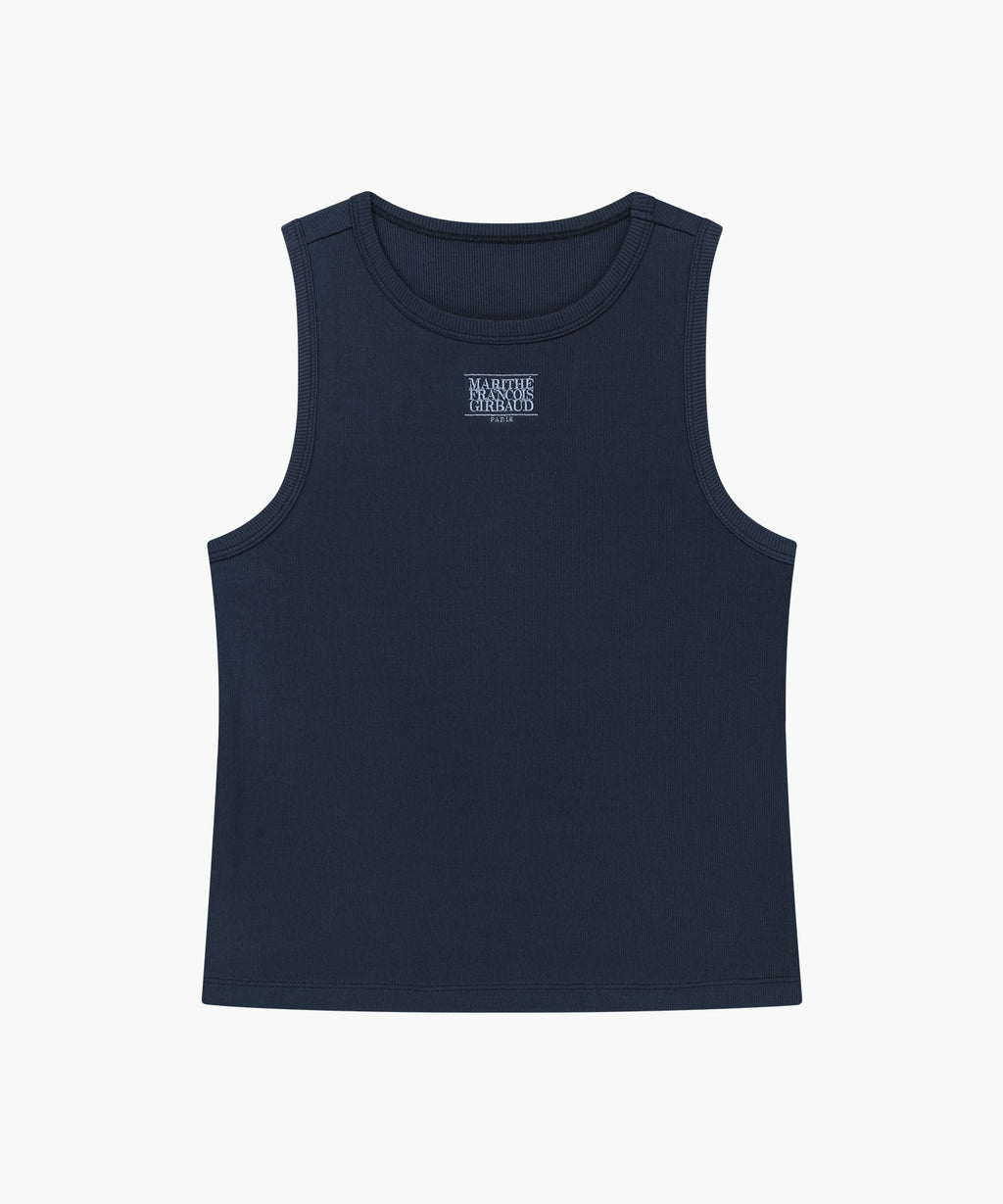 Marithe & Francois Girbaud - Small Classic Logo One Shoulder Layered Tee (Sky Blue) product image 12 | TRAB K-Fashion Australia
