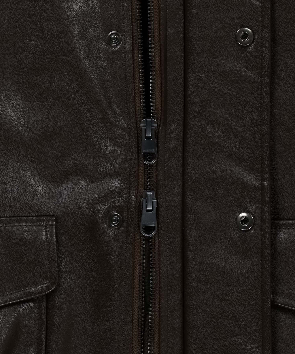 Marithe & Francois Girbaud - Faux Leather Padded Jacket (Brown) product image 14 | TRAB K-Fashion Australia