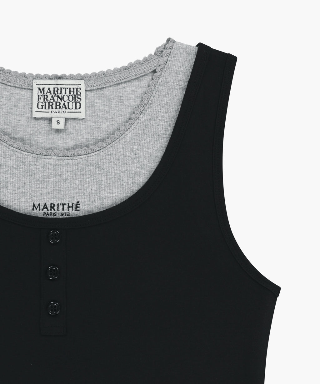 Marithe & Francois Girbaud - Layered Sleeveless (Black) product image 12 | TRAB K-Fashion Australia