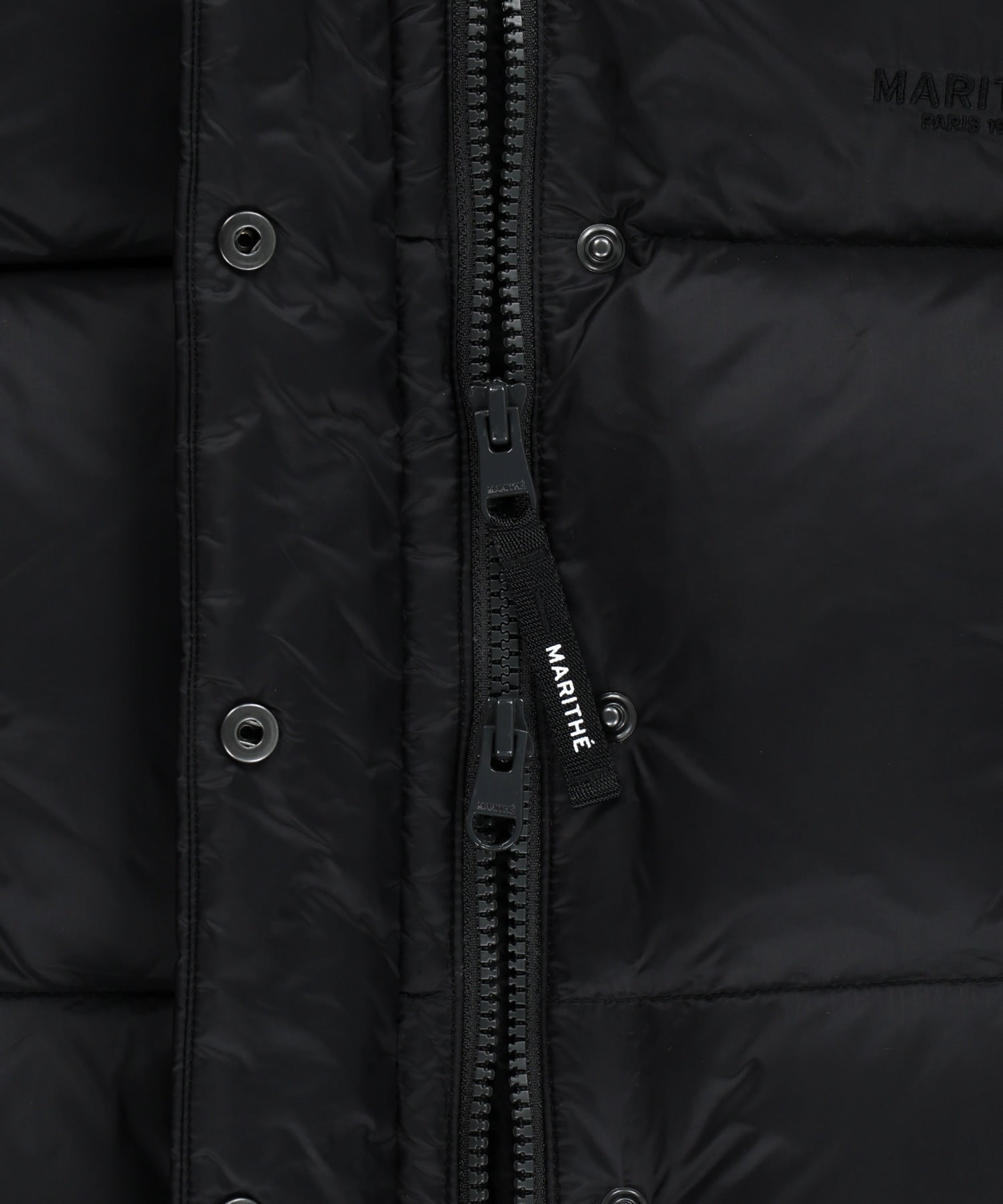 Marithe & Francois Girbaud - Regular Logo Hooded Crop Down Jacket (Black) product image 12 | TRAB K-Fashion Australia