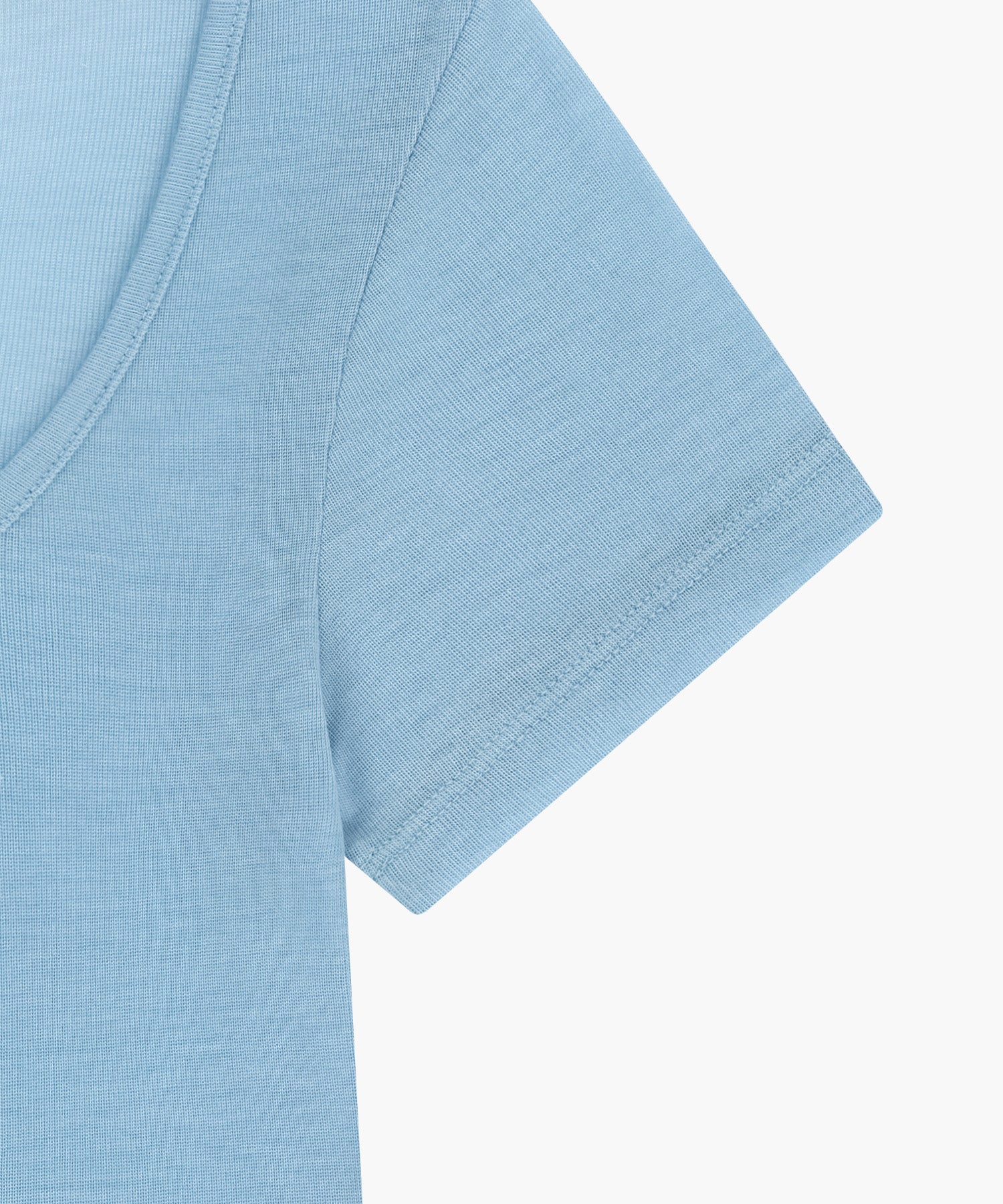 Marithe & Francois Girbaud - Small Classic Logo Sleeveless Layered Slim Crop Tee (Sky Blue) product image 12 | TRAB K-Fashion Australia