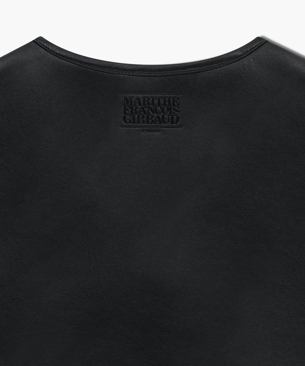 Marithe & Francois Girbaud - Faux Leather Mustang Crop Vest (Black) product image 12 | TRAB K-Fashion Australia