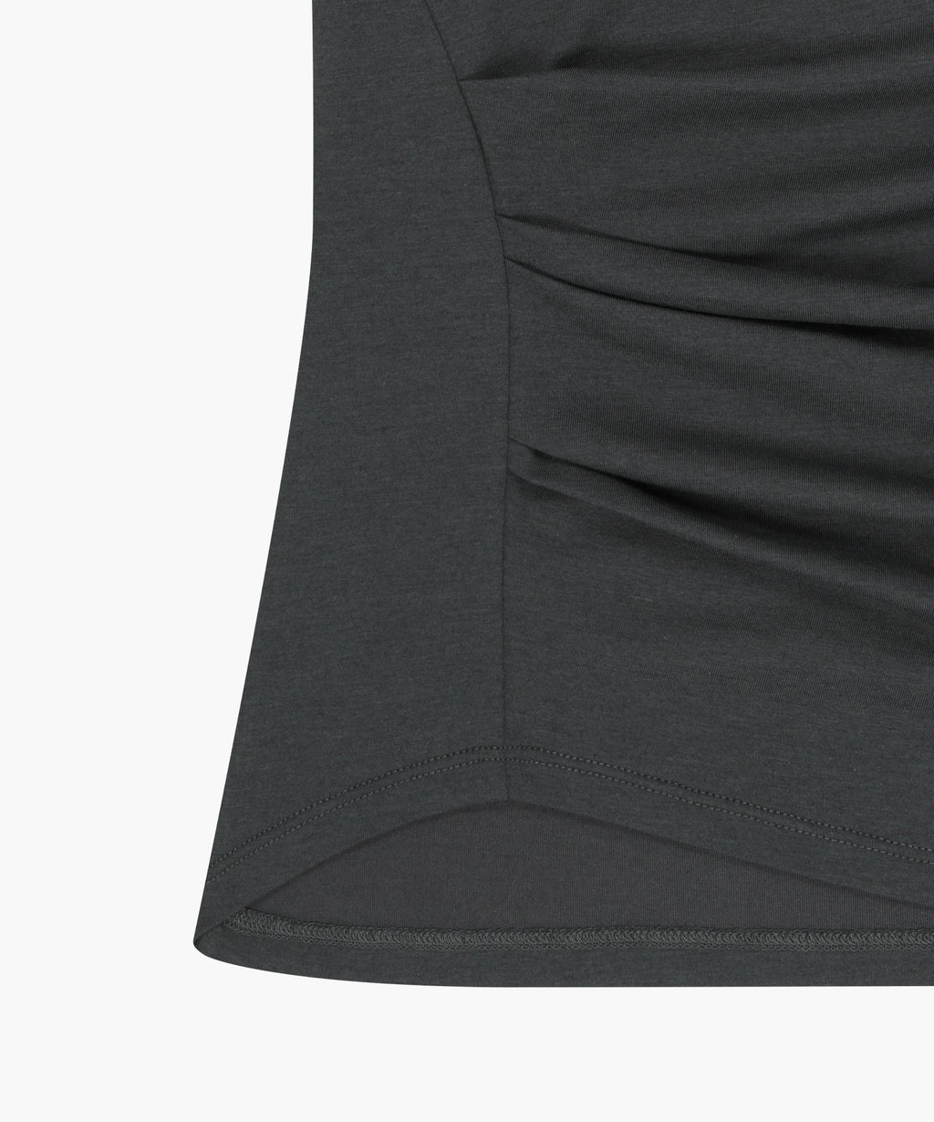 Marithe & Francois Girbaud - Waist Shirring Tee (Charcoal) product image 12 | TRAB K-Fashion Australia