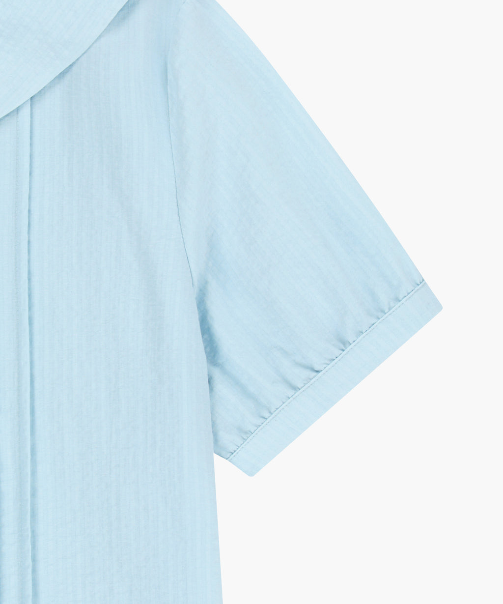 Marithe & Francois Girbaud - Pin Tuck Sailor Half Sleeve Shirt (Sky Blue) product image 12 | TRAB K-Fashion Australia