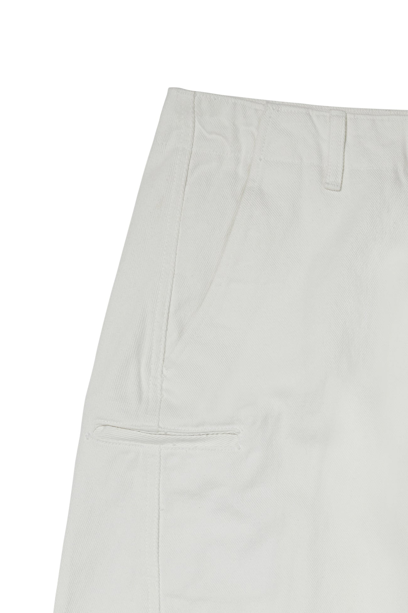Deinet - Deinet Curved Denim Pants (White) product image 4 | TRAB K-Fashion Australia