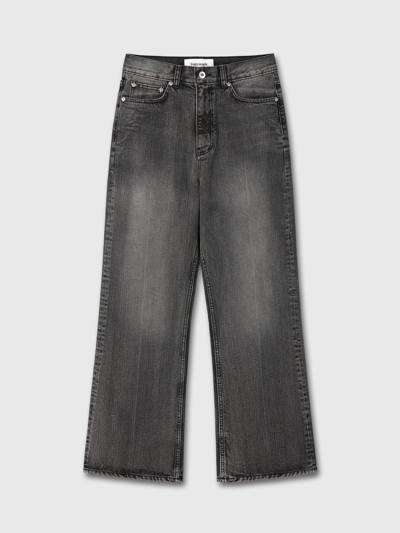 Tonywack - Loose Flared-Leg Denim Jeans (Washed Black) product image 6 | TRAB K-Fashion Australia