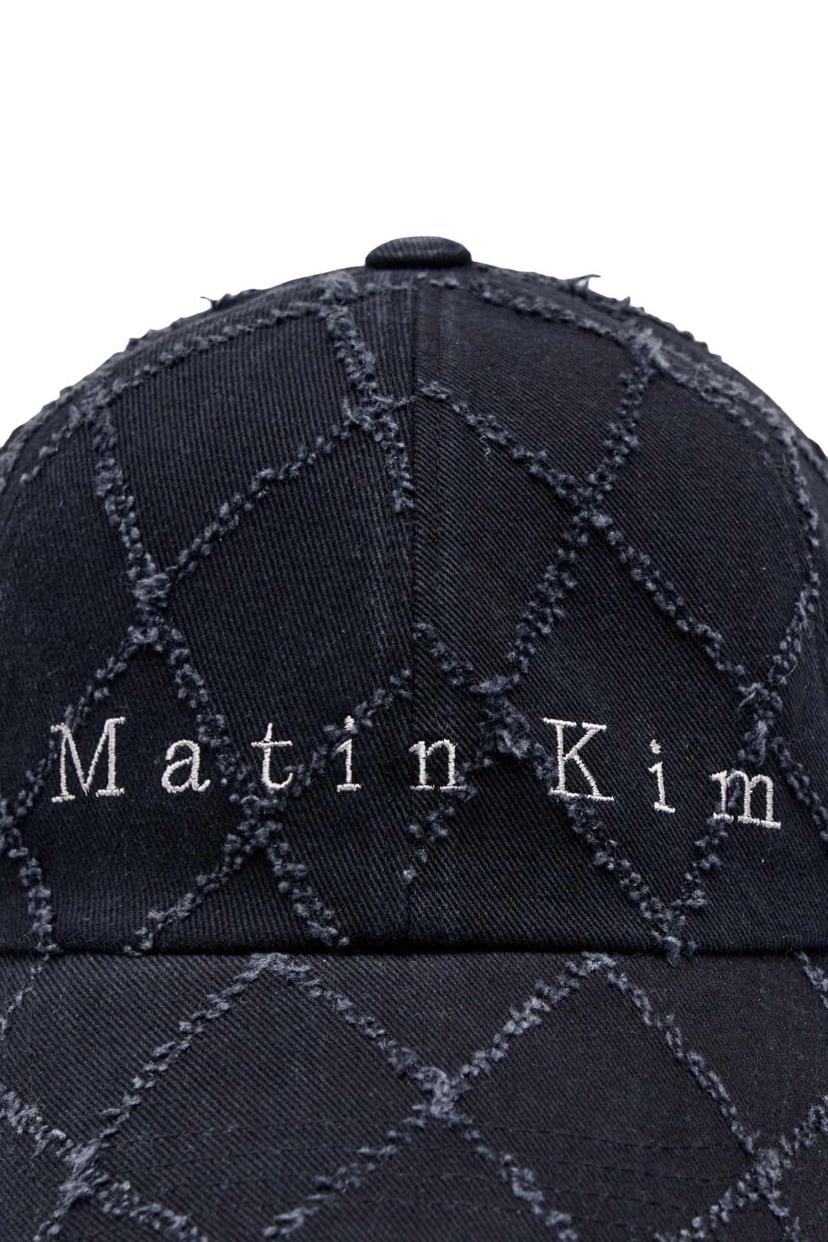 Matin Kim - Matin Typo Quilted Ball Cap (Charcoal) product image 4 | TRAB K-Fashion Australia