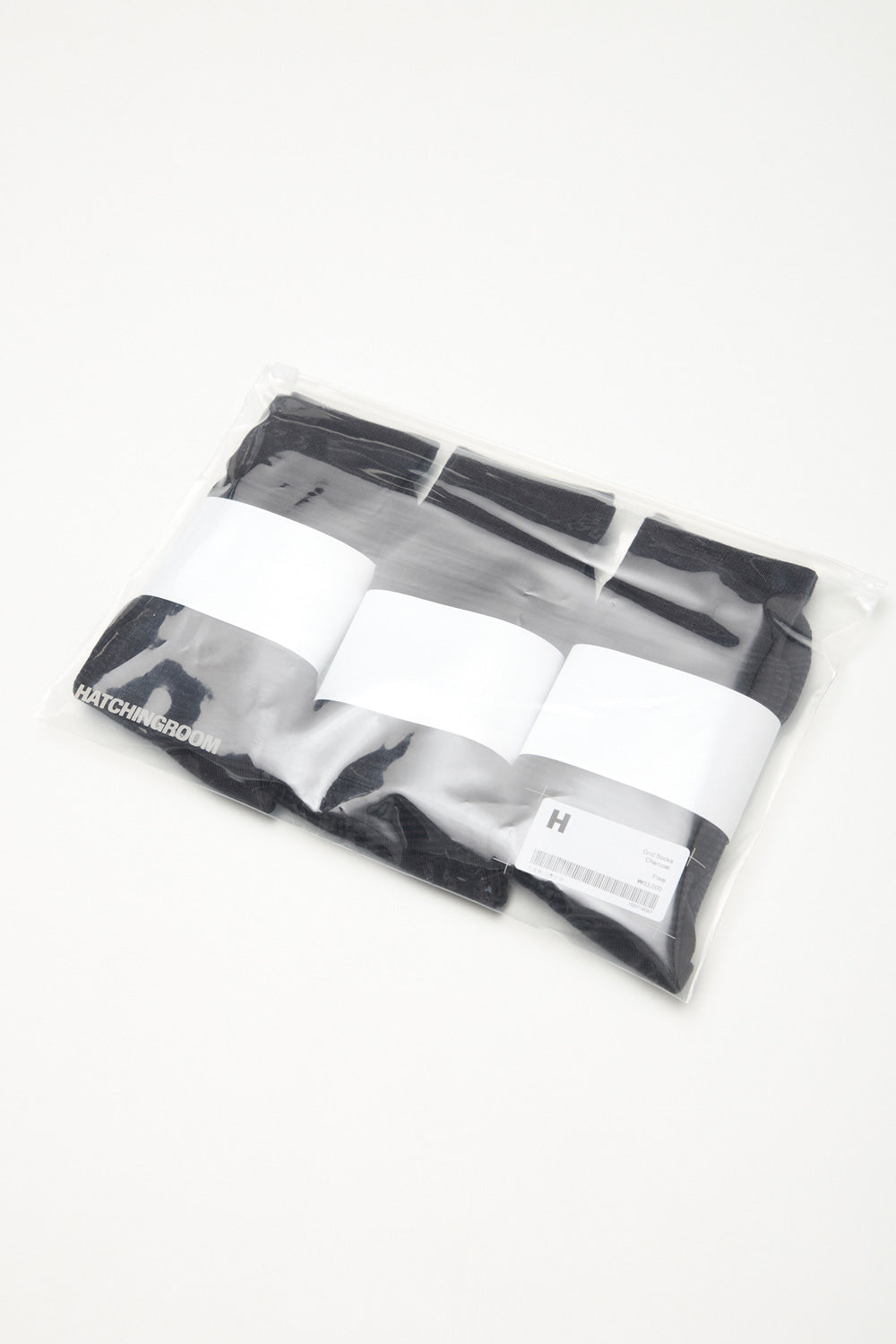 Hatchingroom - Grid Socks Charcoal ((3pcs)) product image 6 | TRAB K-Fashion Australia