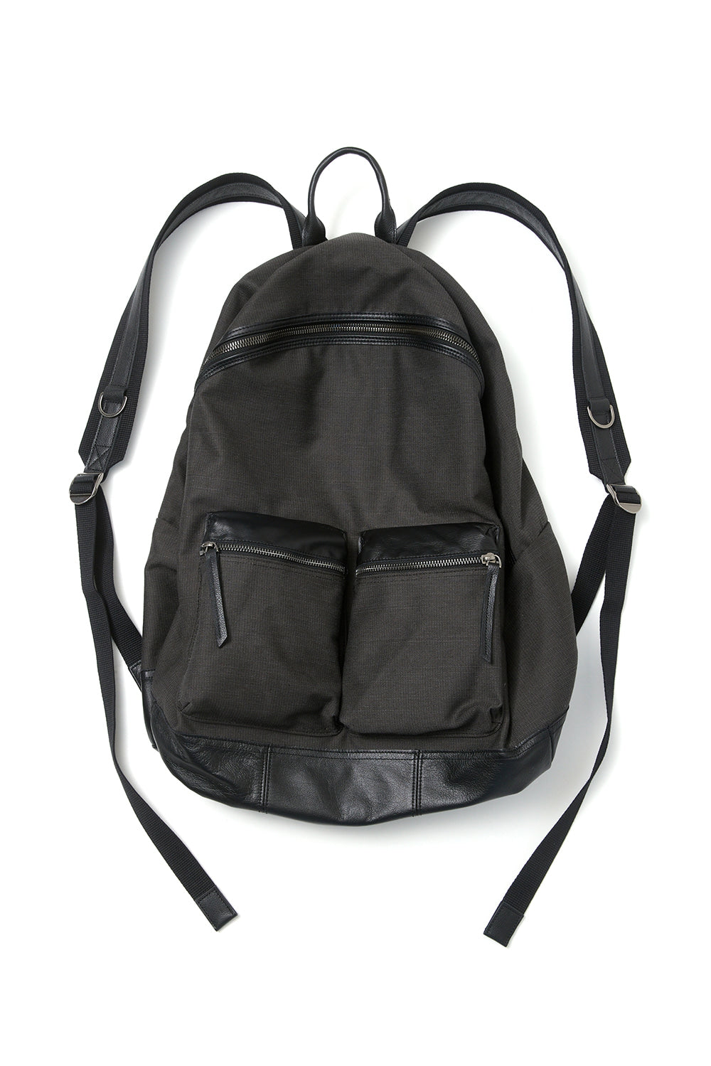 Hatchingroom - Leather Daypack Big (Charcoal) product image 1 | TRAB K-Fashion Australia