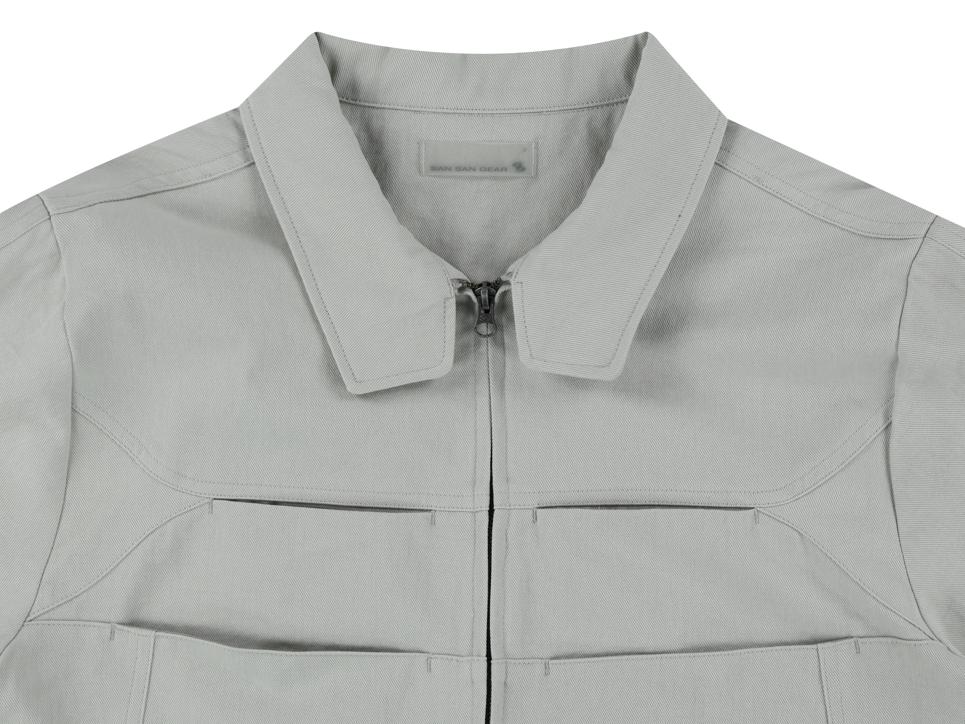 San San Gear - Layer Cotton Jacket (Light Grey) product image 8 | TRAB K-Fashion Australia