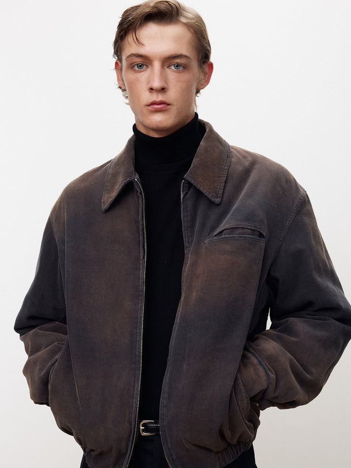 Tonywack - Garment-Washed Corduroy Bomber Jacket (Bleached Navy) product image 6 | TRAB K-Fashion Australia