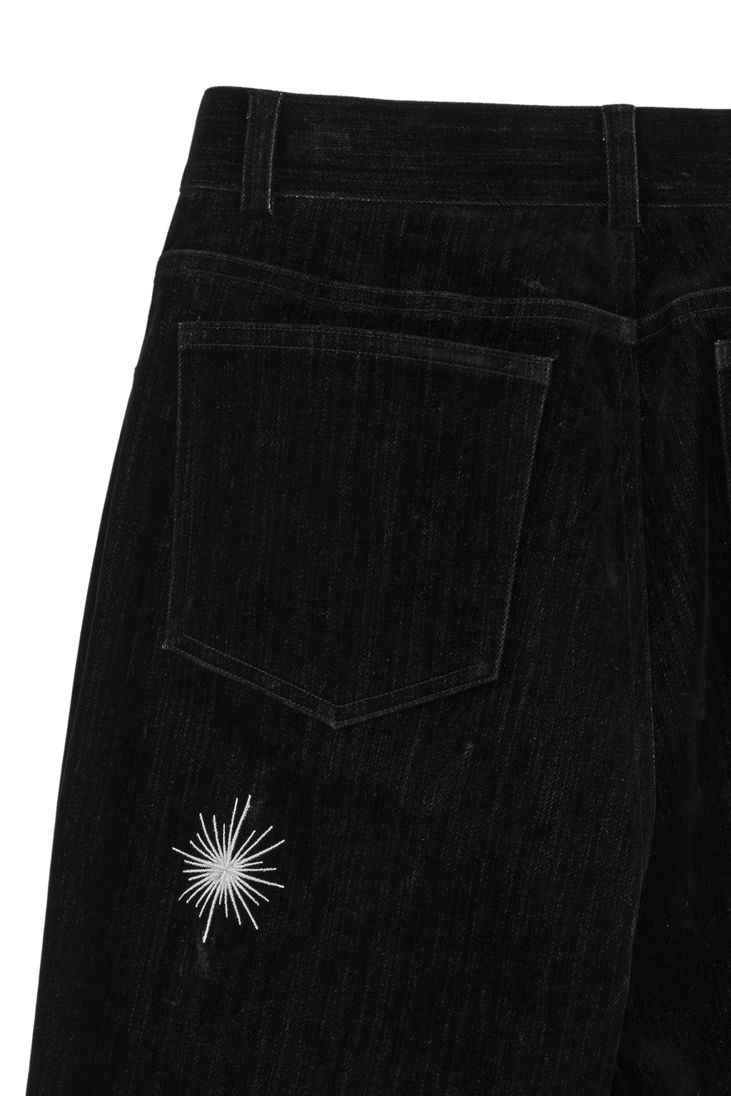 Stu - Embroidery Velvet Denim Pants (Black) product image 17 | TRAB K-Fashion Australia