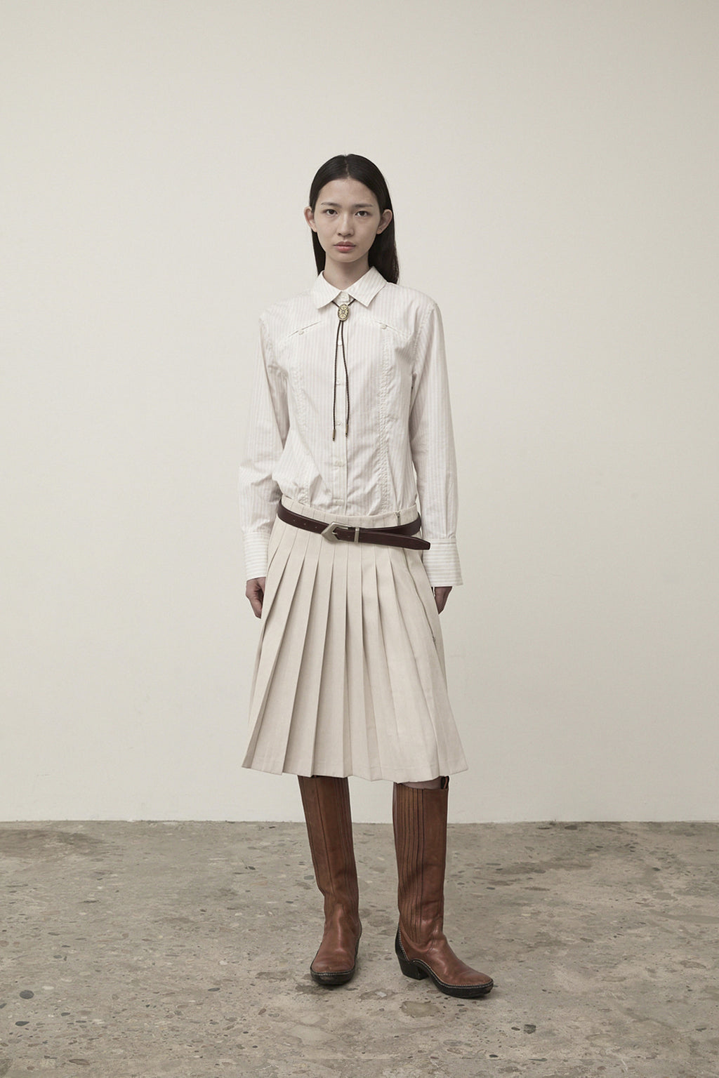 Matin Kim - Pocket Line Point Shirt (Beige) product image 9 | TRAB K-Fashion Australia