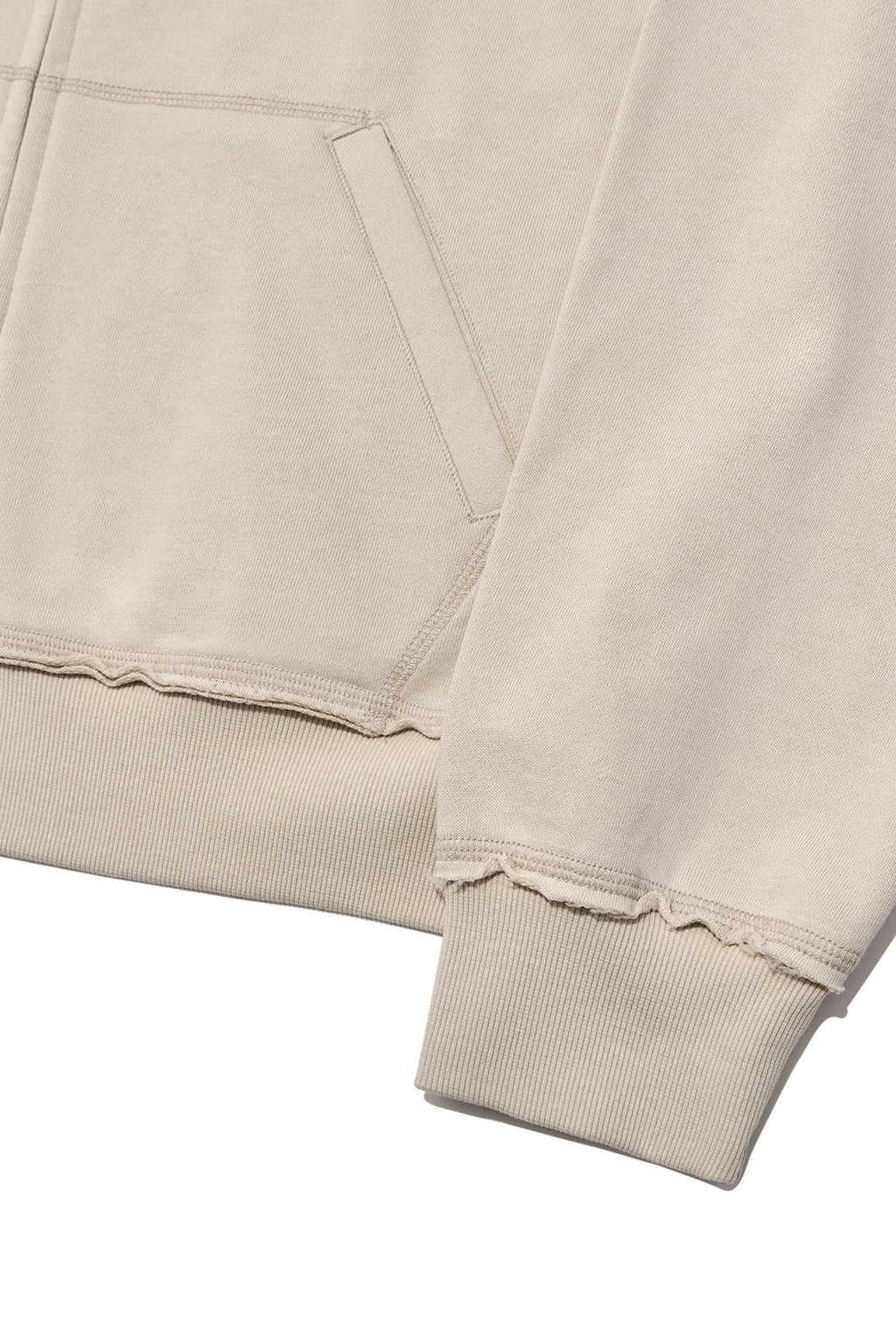 Matin Kim - Applique Cutted Logo Hoody Zip Up (Beige) product image 5 | TRAB K-Fashion Australia