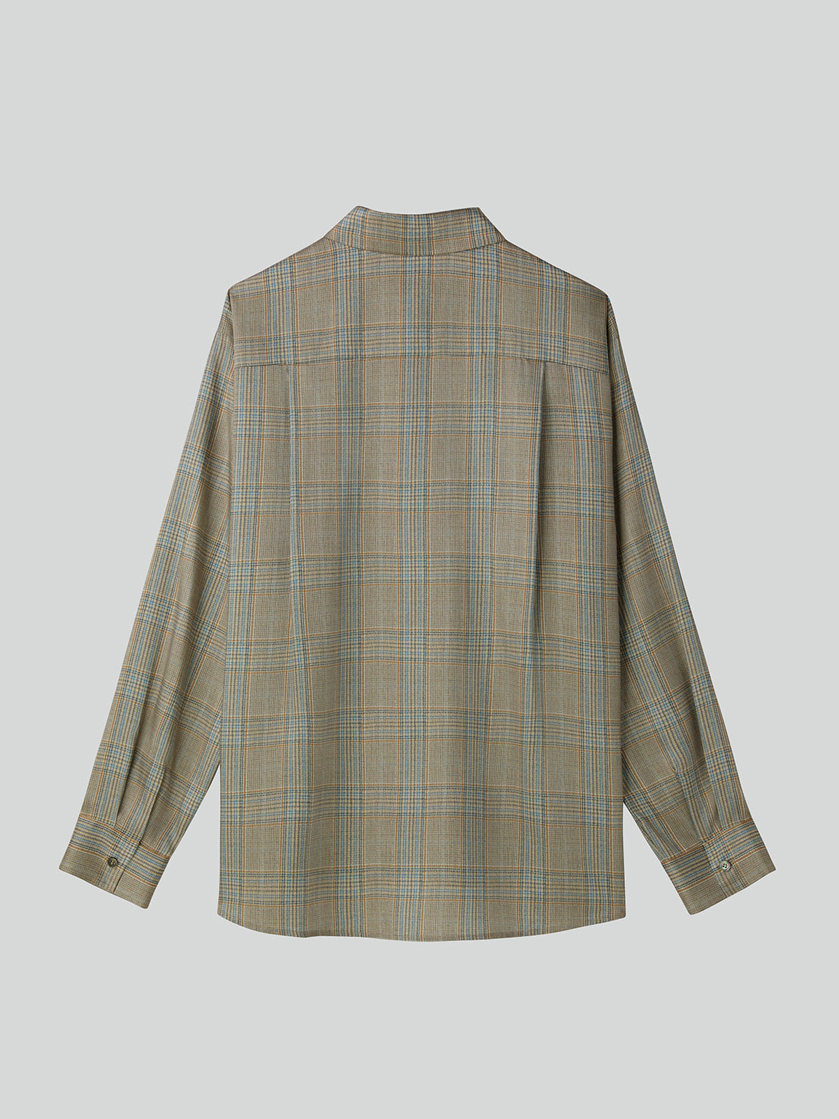 Recto - Oversized Vintage Check Shirt (Beige Khaki) product image 2 | TRAB K-Fashion Australia