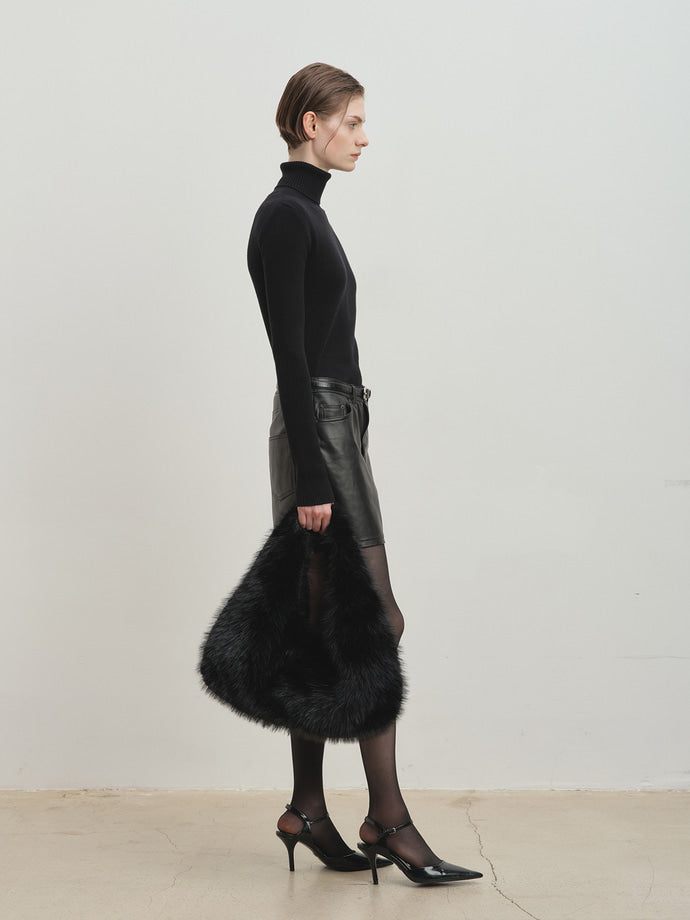 Tonywack - Slim-Fit Ribbed Turtleneck (Black) product image 4 | TRAB K-Fashion Australia