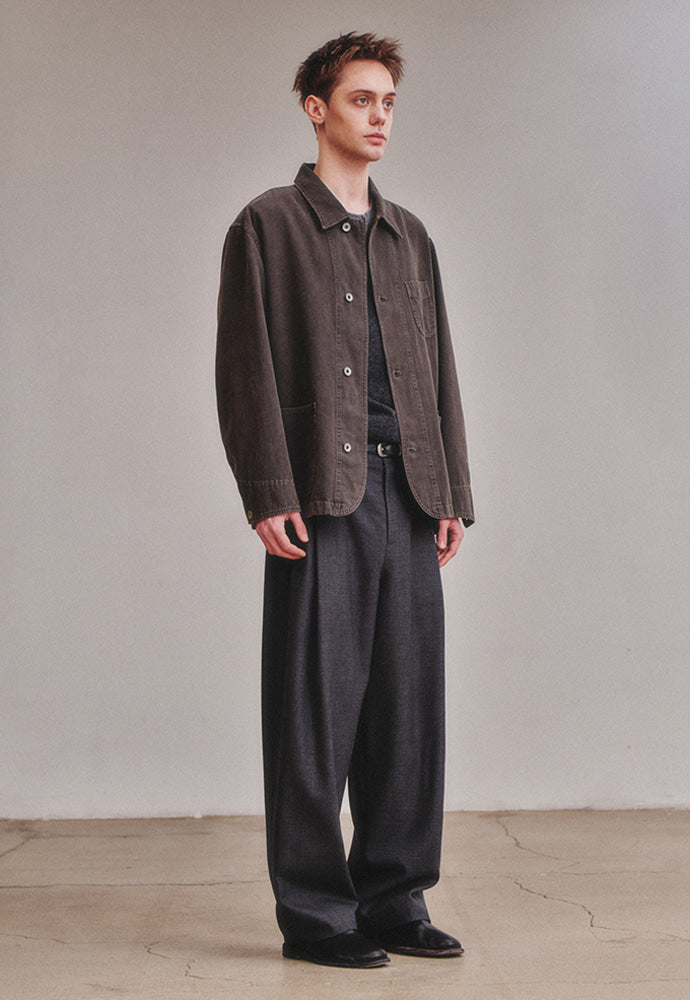 Art if acts - Garment Dyed Western Coverall Jacket (Faded Charcoal) product image 3 | TRAB K-Fashion Australia