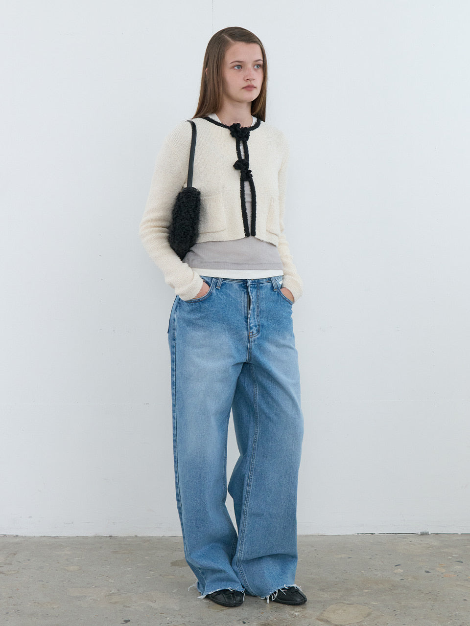 Kijun - Crochet Knit Jacket (Ivory) product image 6 | TRAB K-Fashion Australia