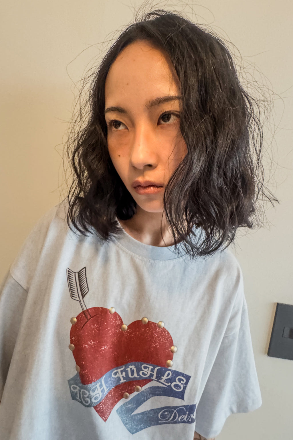 Deinet - Stud Heart T-Shirt (Ice Blue) product image 9 | TRAB K-Fashion Australia