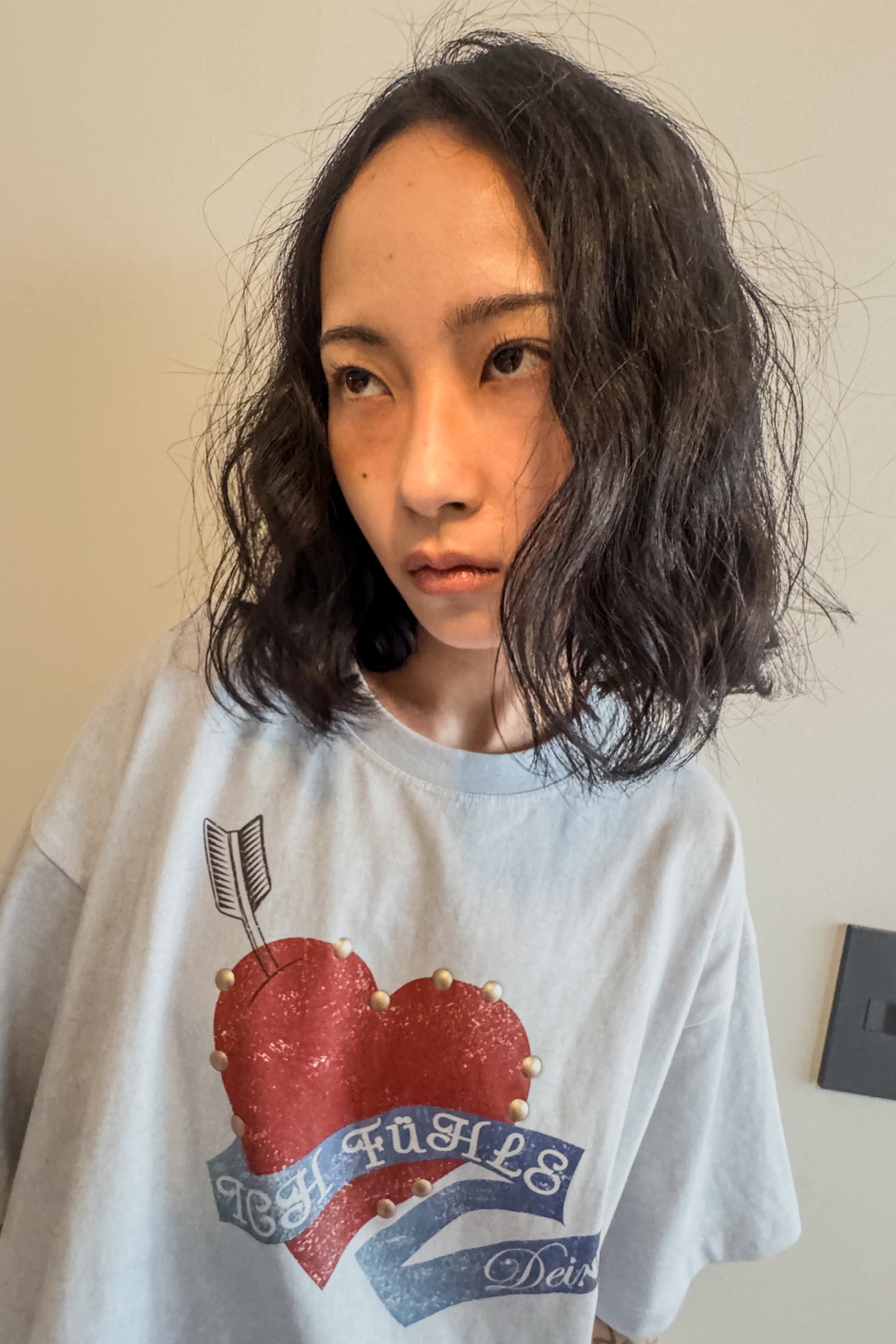 Deinet - Stud Heart T-Shirt (Ice Blue) product image 9 | TRAB K-Fashion Australia