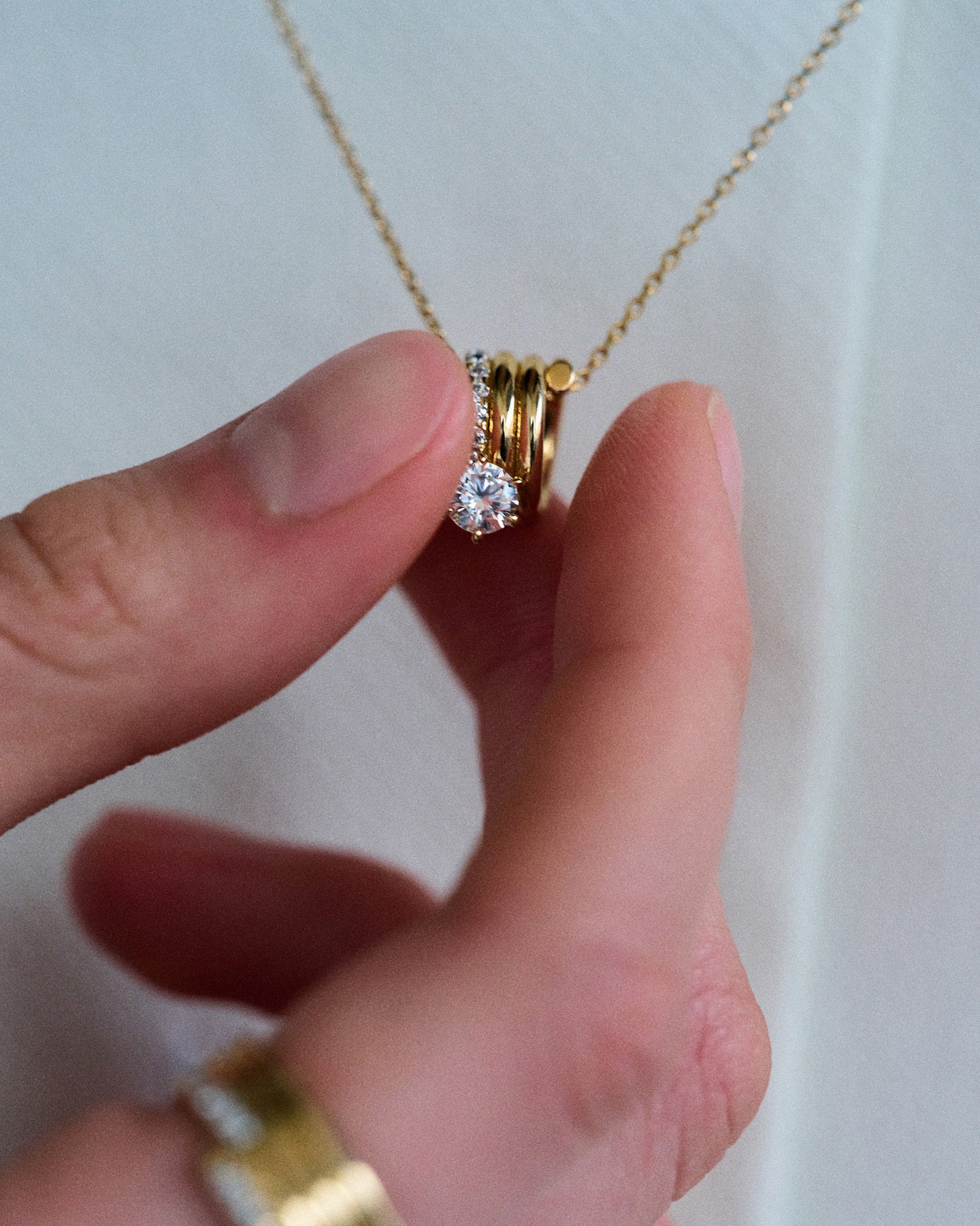 Numbering - Coil Spiral Necklace / 6 Prong #8702 product image 3 | TRAB K-Fashion Australia