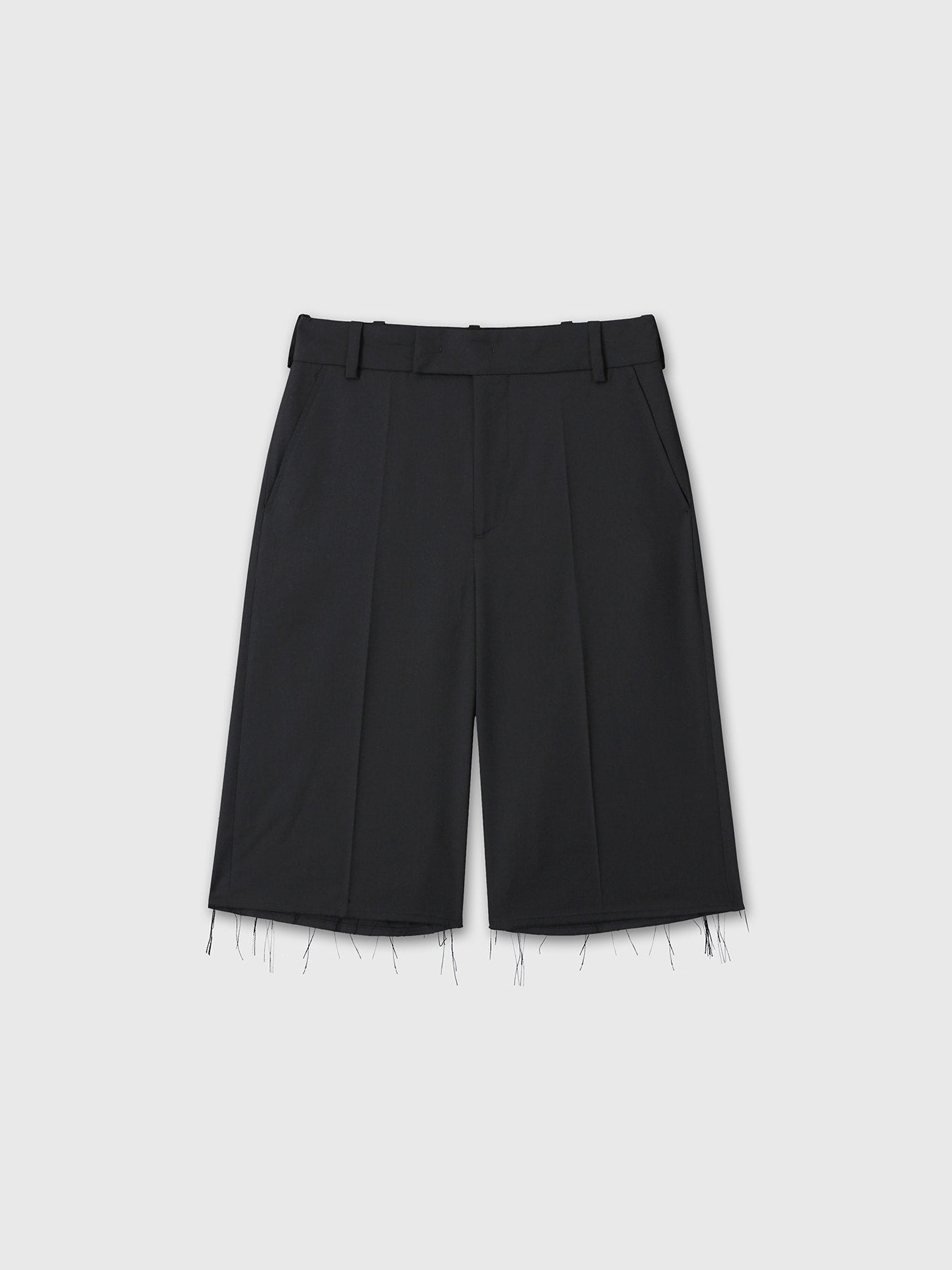 Tonywack - Raw-Cut Wool Tailored Bermuda Shorts (Black) product image 7 | TRAB K-Fashion Australia