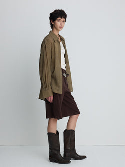 Tonywack - Cotton Relaxed Utility Shorts (Burnt Marron) product image 1 | TRAB K-Fashion Australia