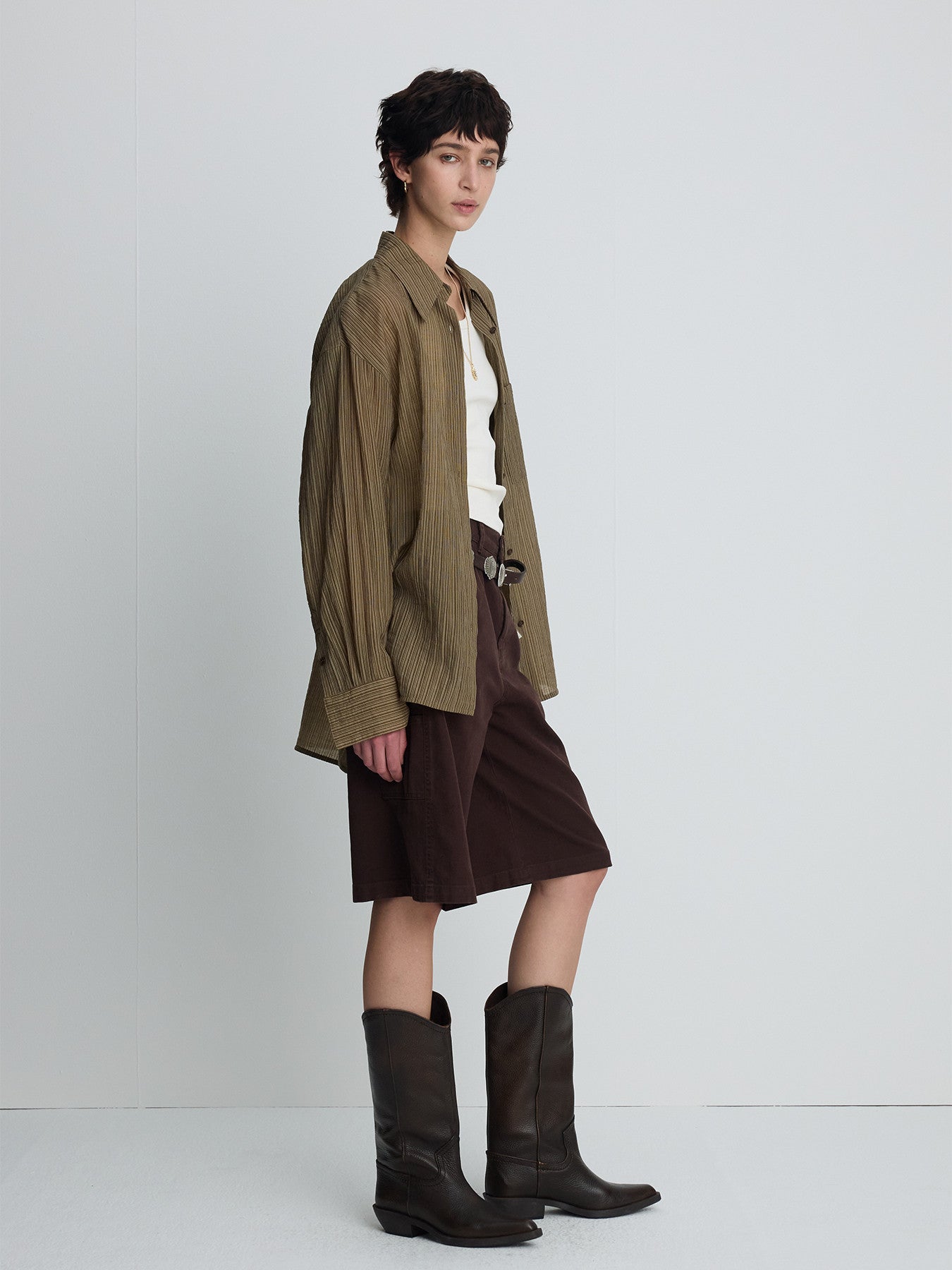 Tonywack - Cotton Relaxed Utility Shorts (Burnt Marron) product image 1 | TRAB K-Fashion Australia