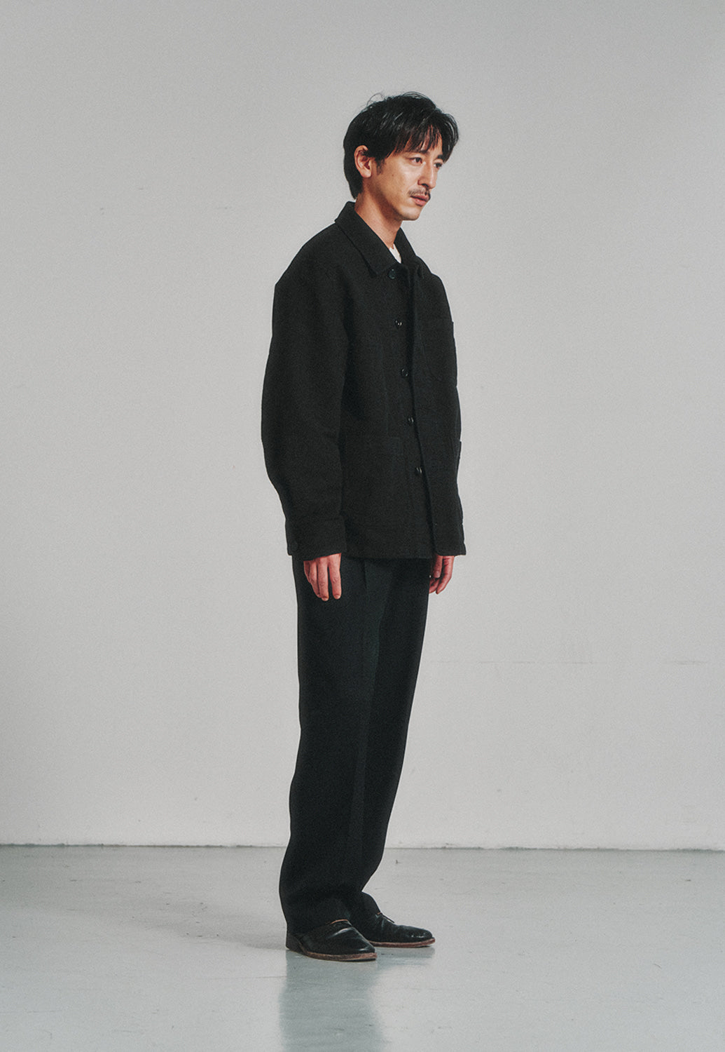 Art if acts - Washed Moleskin French Work Jacket (Faded Black) product image 3 | TRAB K-Fashion Australia