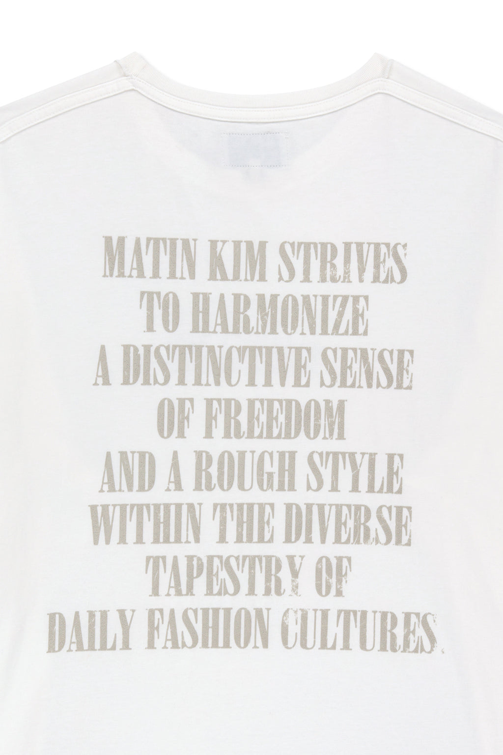 Matin Kim - Vintage Lettering Graffiti Top (White) product image 5 | TRAB K-Fashion Australia
