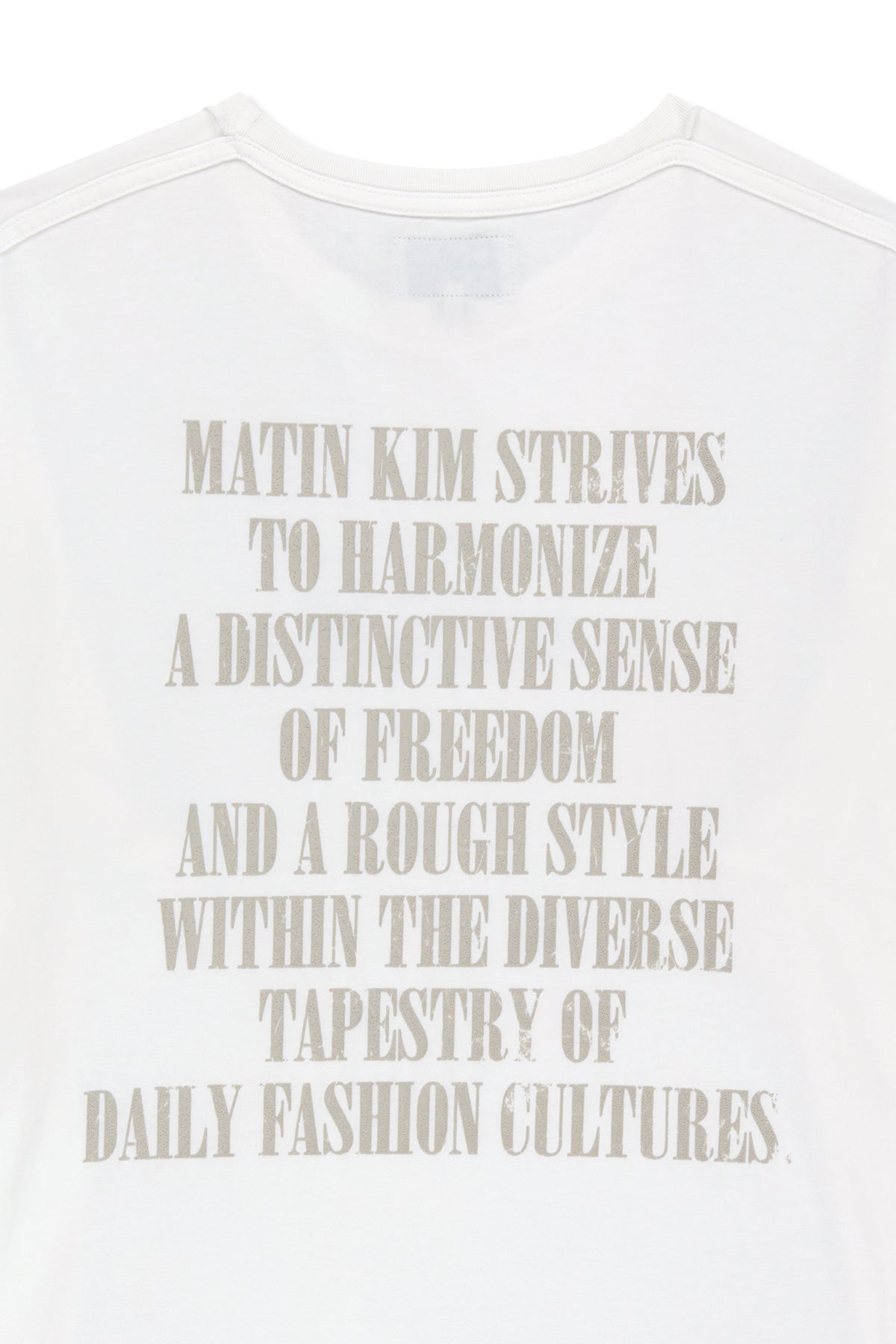 Matin Kim - Vintage Lettering Graffiti Top (White) product image 5 | TRAB K-Fashion Australia