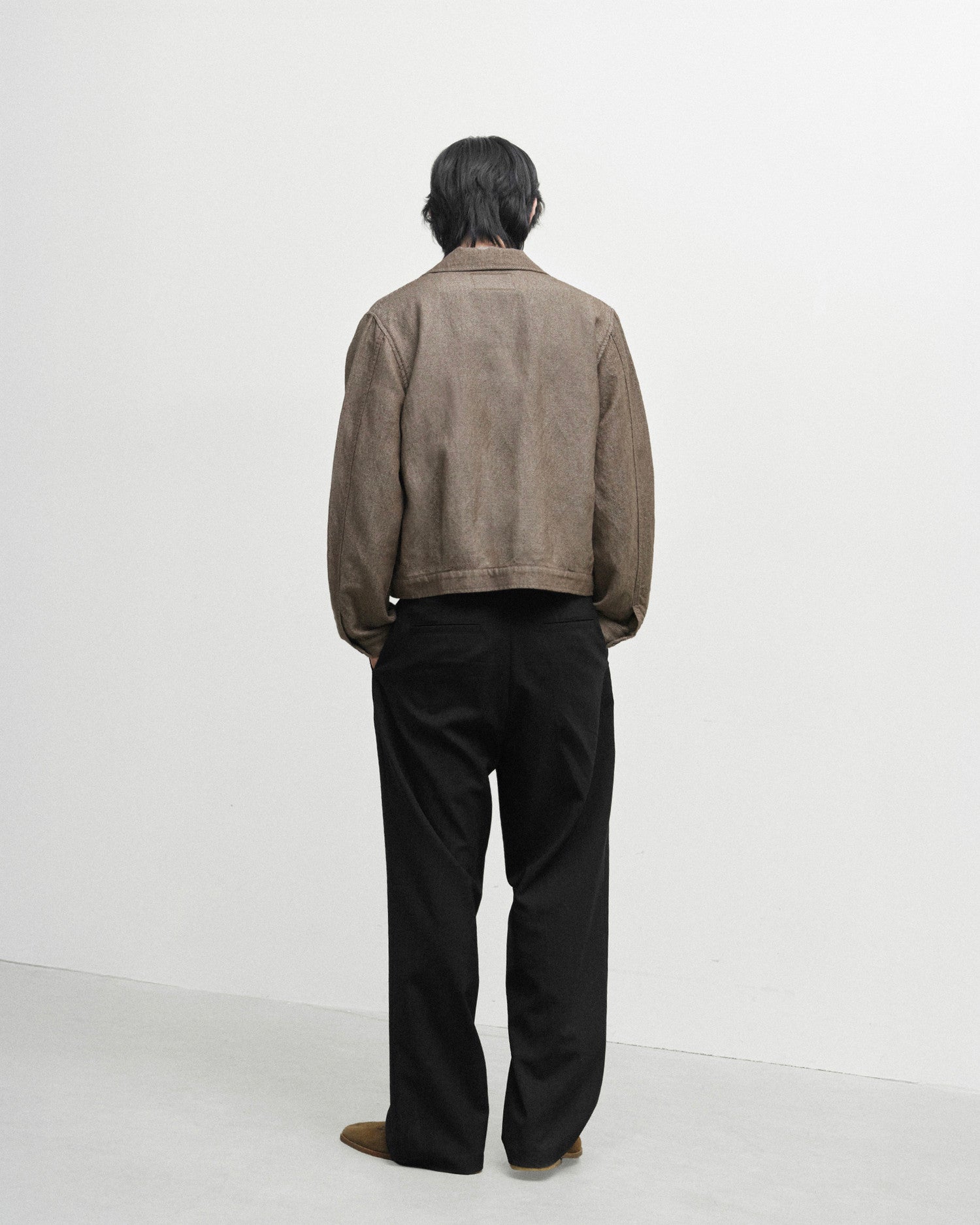 Brownyard - Boiled Wool Twill Jacket (Brown) product image 4 | TRAB K-Fashion Australia