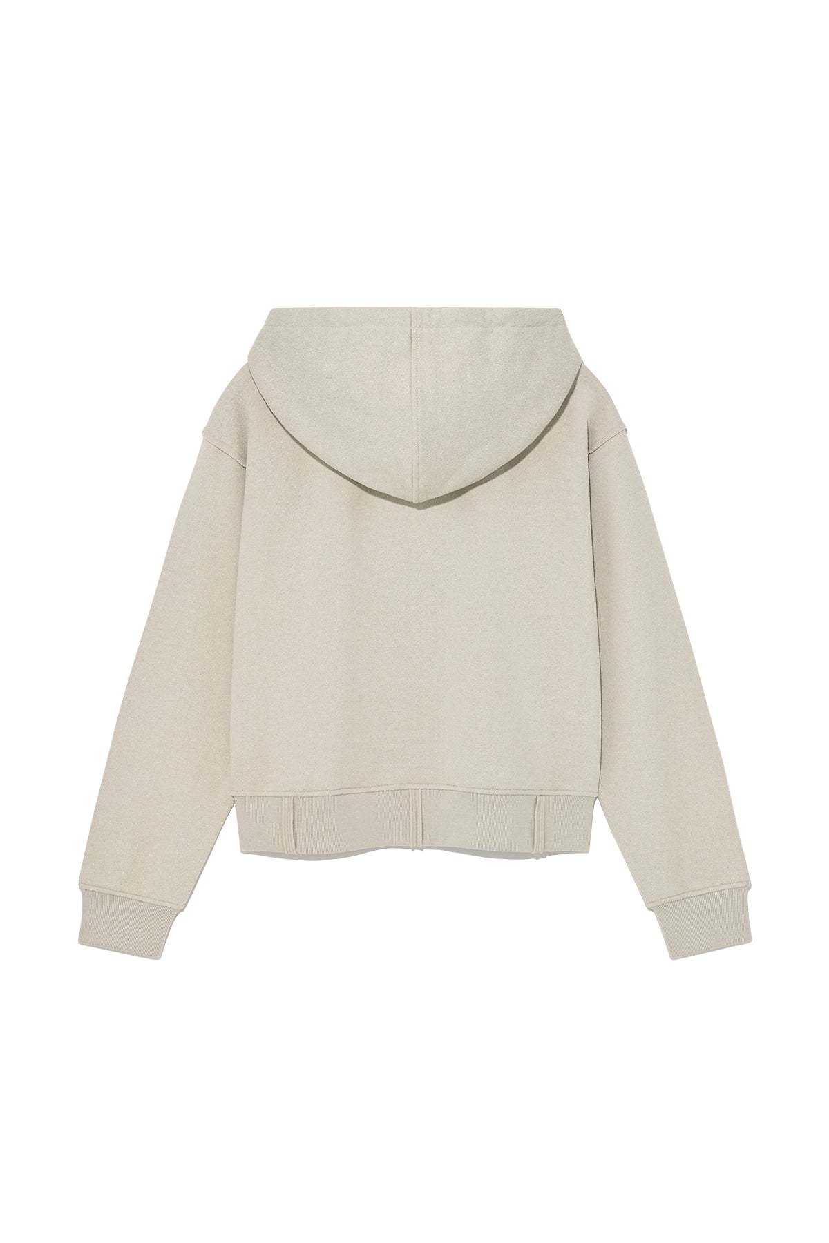 Matin Kim - Rib Cut Detail Logo Hoody (Beige) product image 2 | TRAB K-Fashion Australia