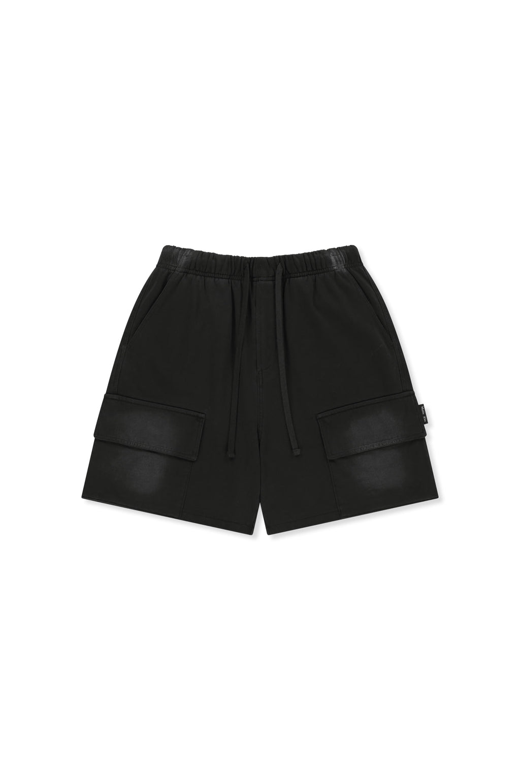 Matin Kim - Vintage Washed Terry Cargo Shorts (Black) product image 1 | TRAB K-Fashion Australia