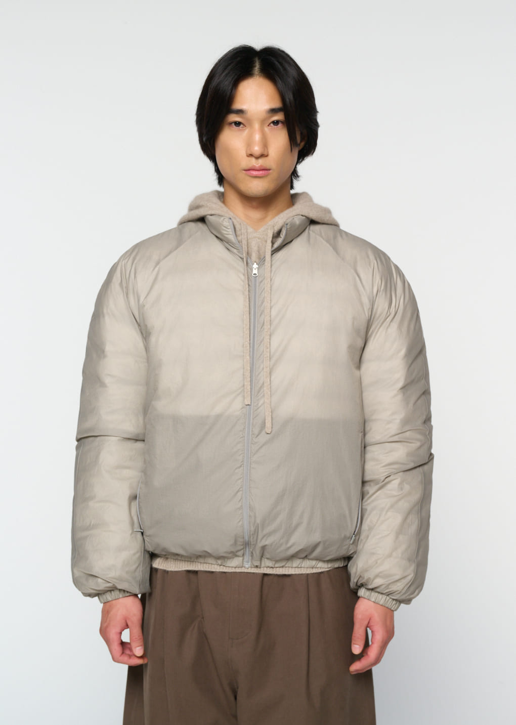 Amomento - [Pre-Order] goose down reversible jumper (Grey) product image 10 | TRAB K-Fashion Australia