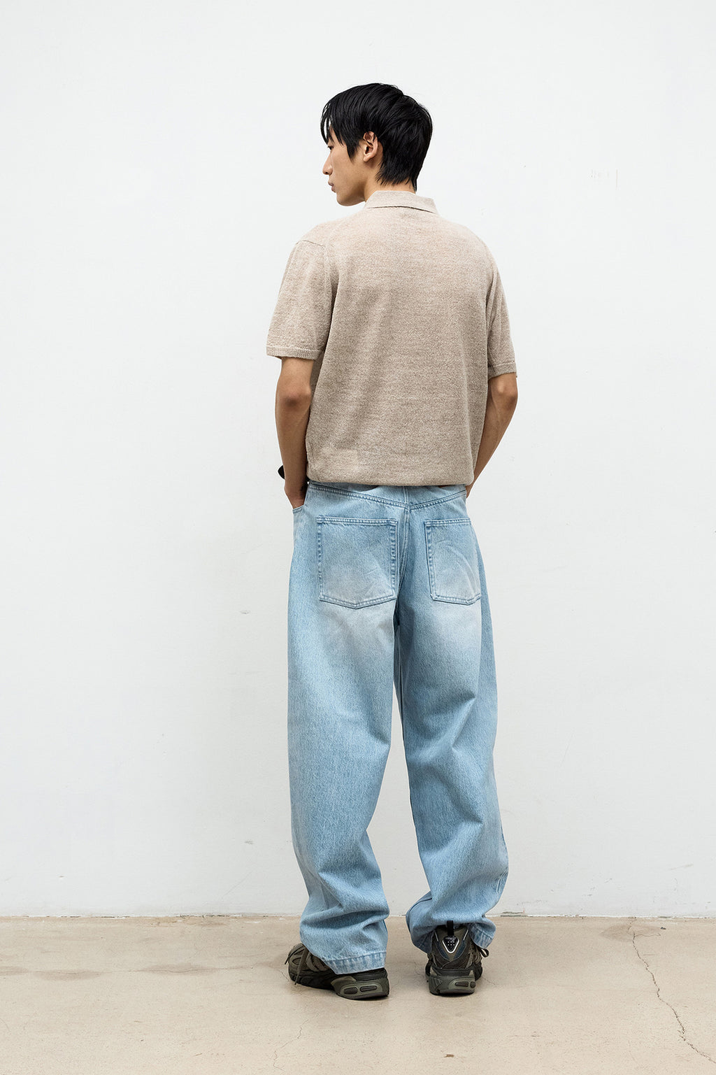 Coor - Haily Alpaca Blend Polo Knit (Melange Beige) product image 4 | TRAB K-Fashion Australia