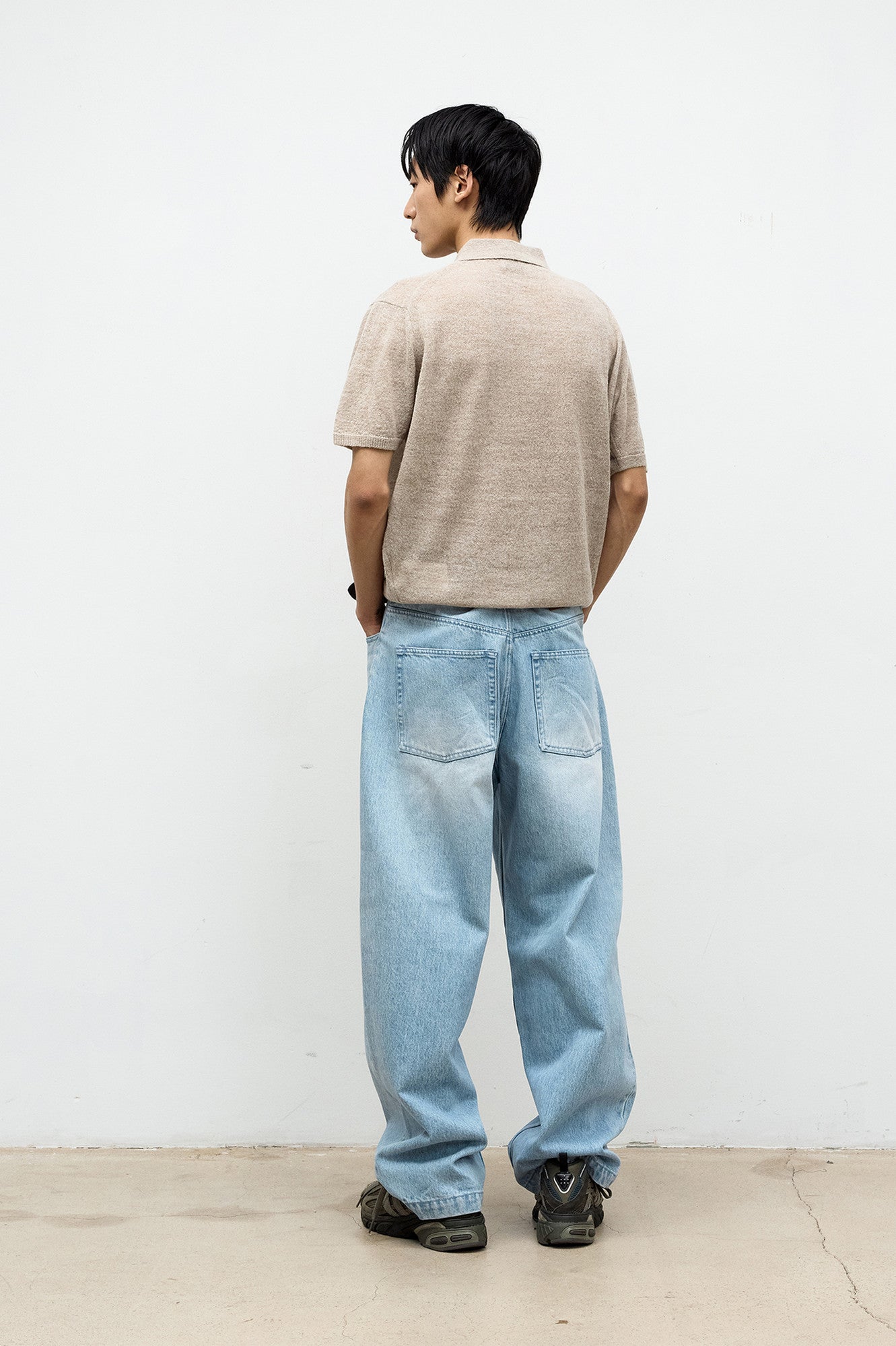 Coor - Haily Alpaca Blend Polo Knit (Melange Beige) product image 4 | TRAB K-Fashion Australia