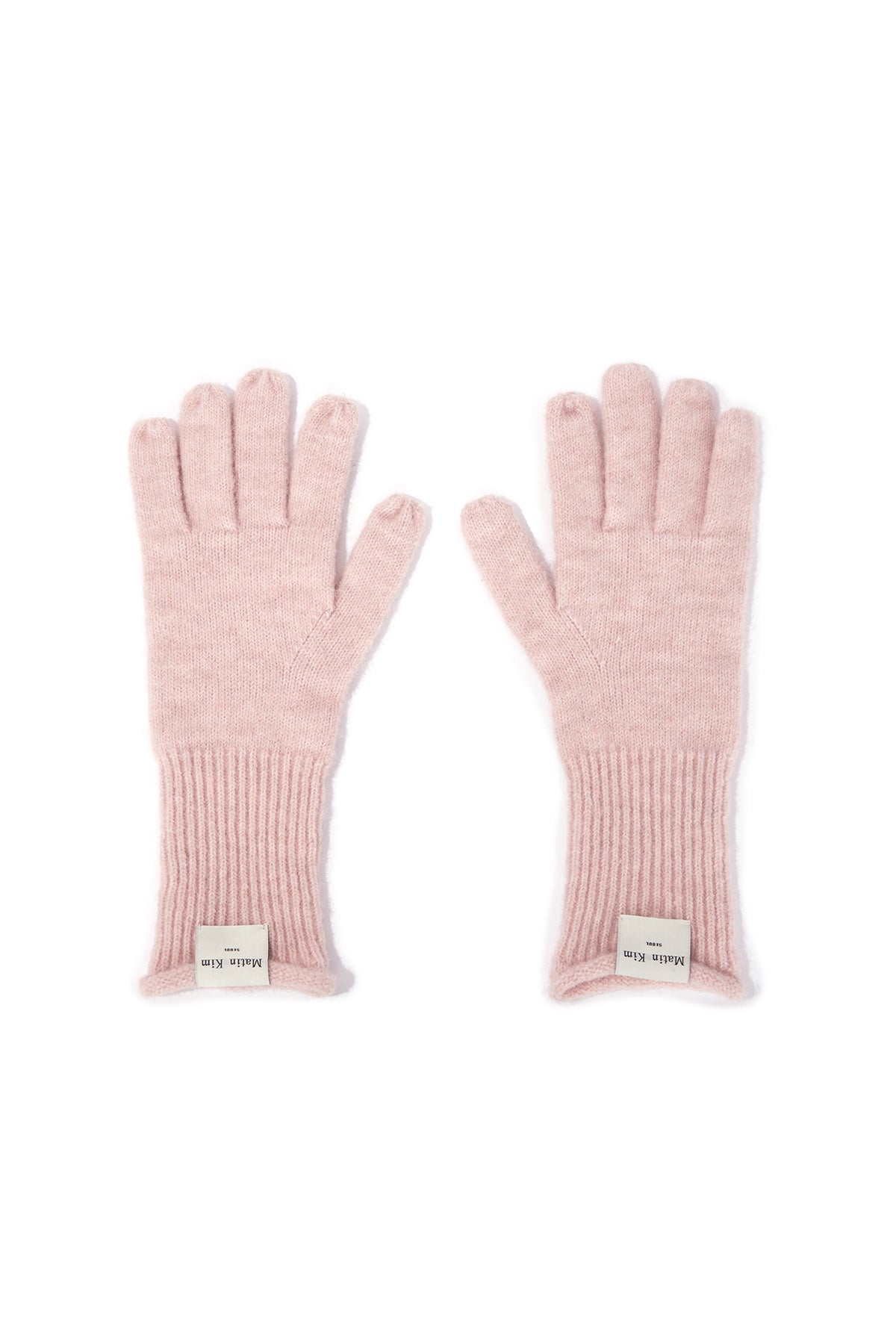 Matin Kim - Finger Hole Knit Gloves (Light Pink) product image 1 | TRAB K-Fashion Australia