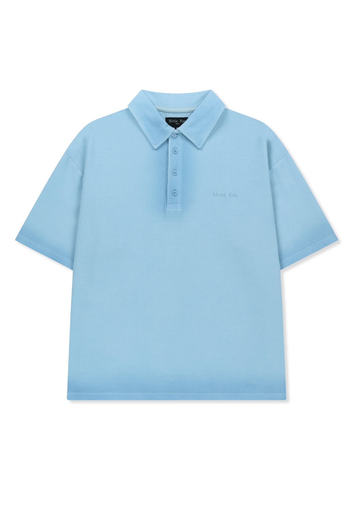 Matin Kim - Small Logo Washed Pique Top (Blue) product image 2 | TRAB K-Fashion Australia