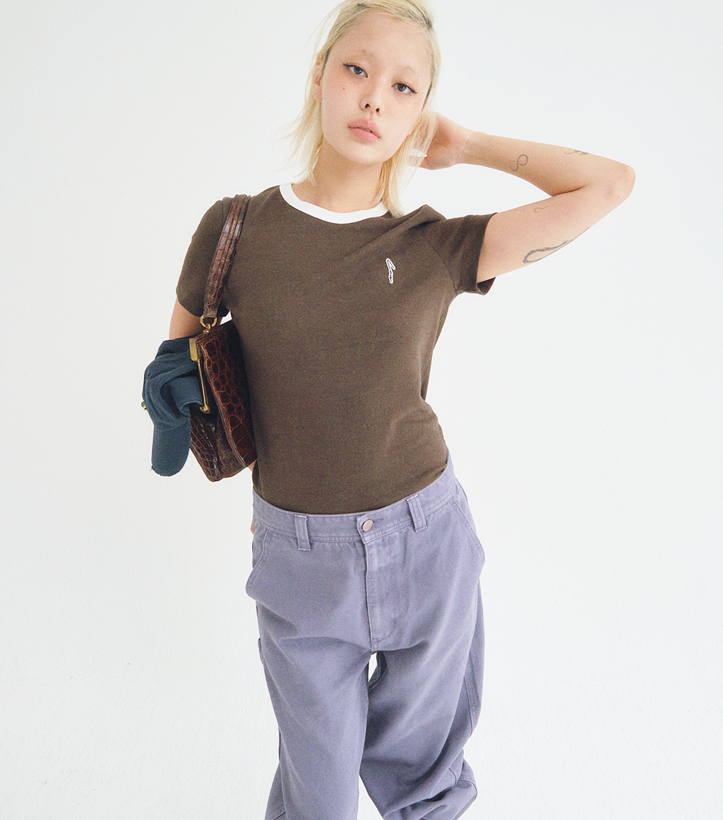 Llege - Womens Ringer Top (Brown) product image 6 | TRAB K-Fashion Australia
