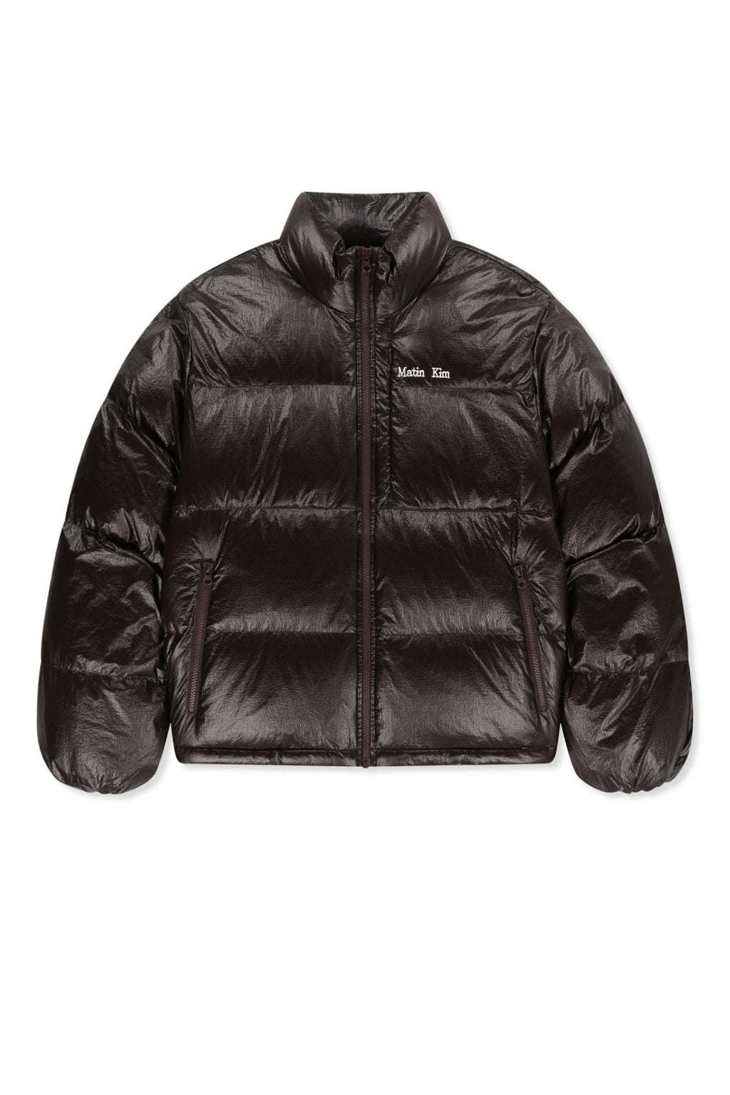 Matin Kim - Small Logo Volume Down Jumper (Dark Brown) product image 1 | TRAB K-Fashion Australia