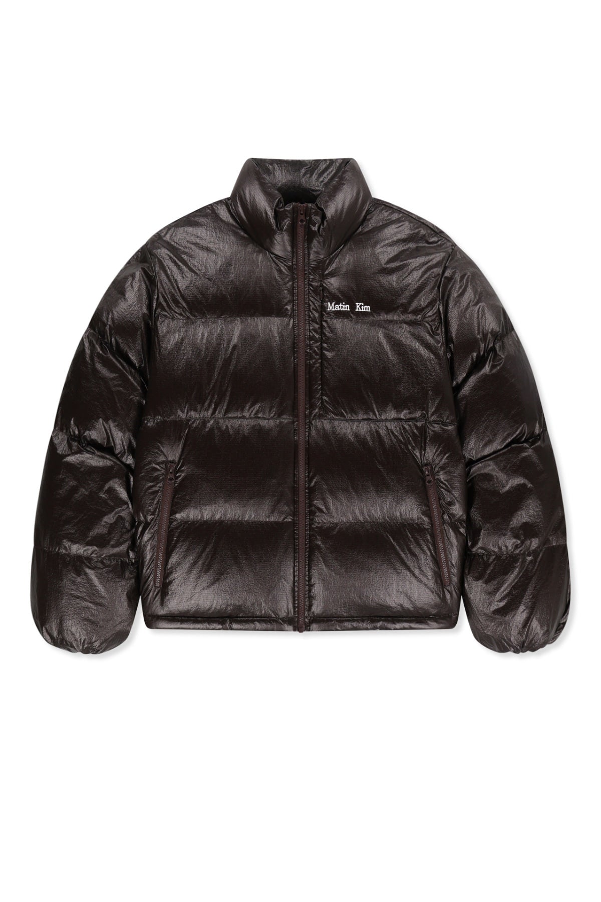 Matin Kim - Small Logo Volume Down Jumper (Dark Brown) product image 1 | TRAB K-Fashion Australia