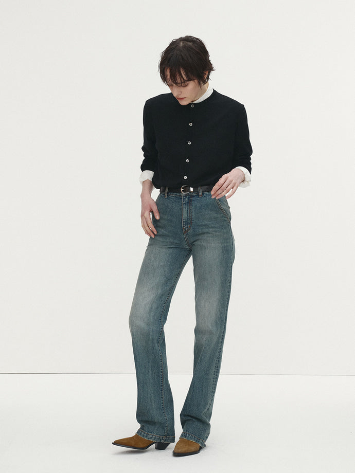 Tonywack - Straight-Leg Denim Jeans Japanese Fabric (Washed Blue) product image 2 | TRAB K-Fashion Australia