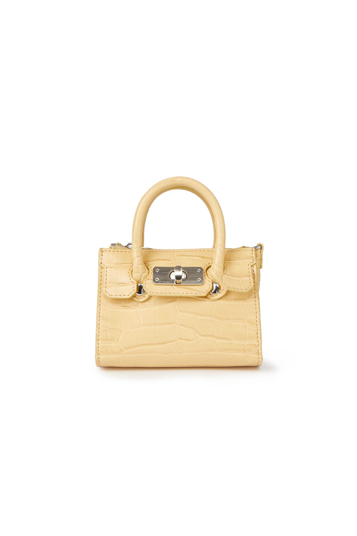 Deinet - Crocodile Pattern Chain Mini Bag In Butter product image 4 | TRAB K-Fashion Australia